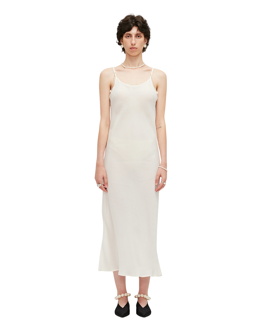 Kimhe Kim - Cupra Slip Dress (White) product image 1 | TRAB K-Fashion Australia