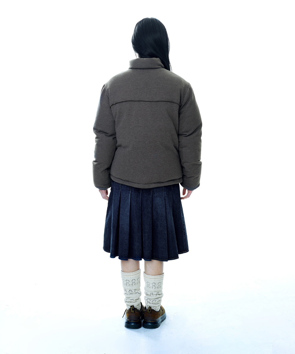 Coyseio - Cozy Sweat Down Jacket (Melange Brown) product image 12 | TRAB K-Fashion Australia
