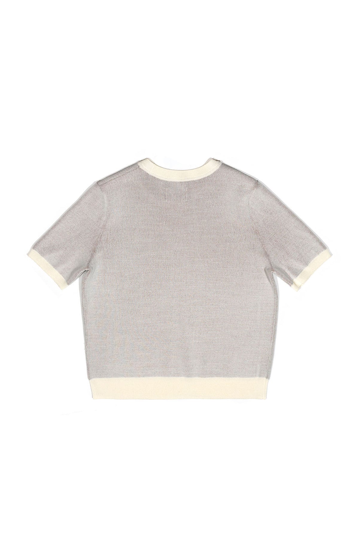 Ioedle - Royal Sandwich Jacquard Crop Top (Ivory) product image 3 | TRAB K-Fashion Australia