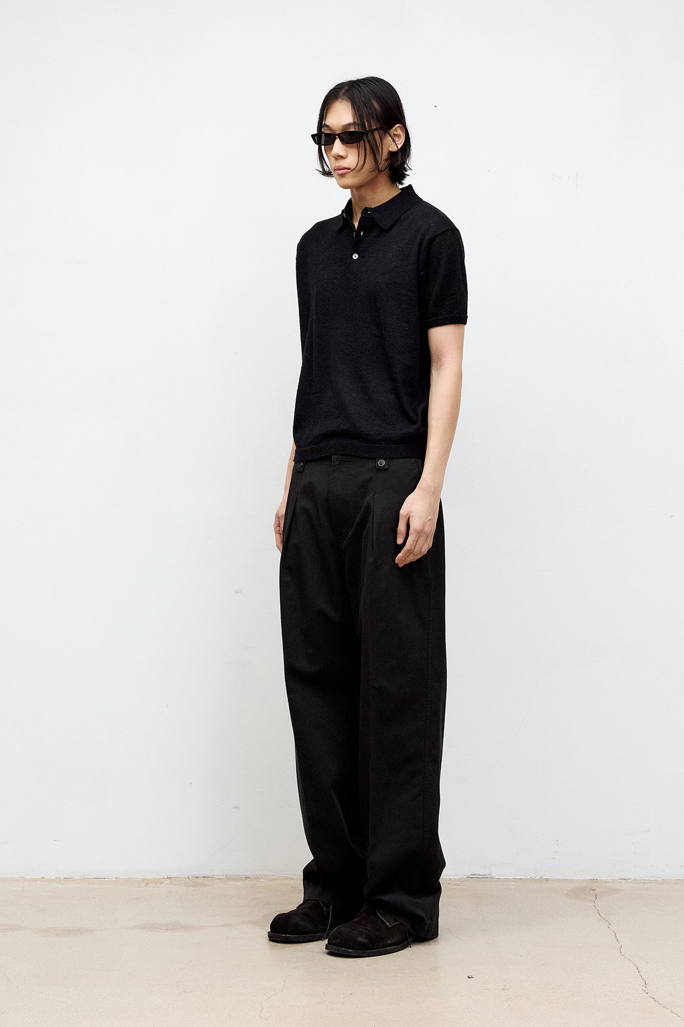 Coor - Haily Alpaca Blend Polo Knit (Black) product image 3 | TRAB K-Fashion Australia