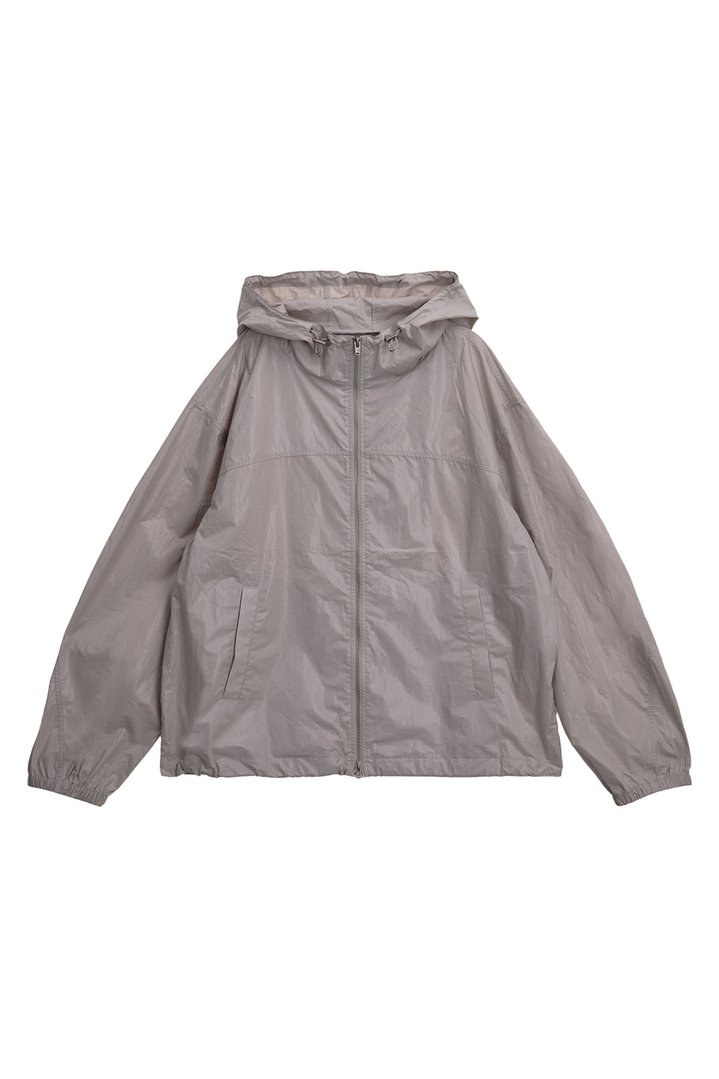 Matin Kim - Matin High Neck Hoody Coating Jumper (Light Grey) product image 2 | TRAB K-Fashion Australia