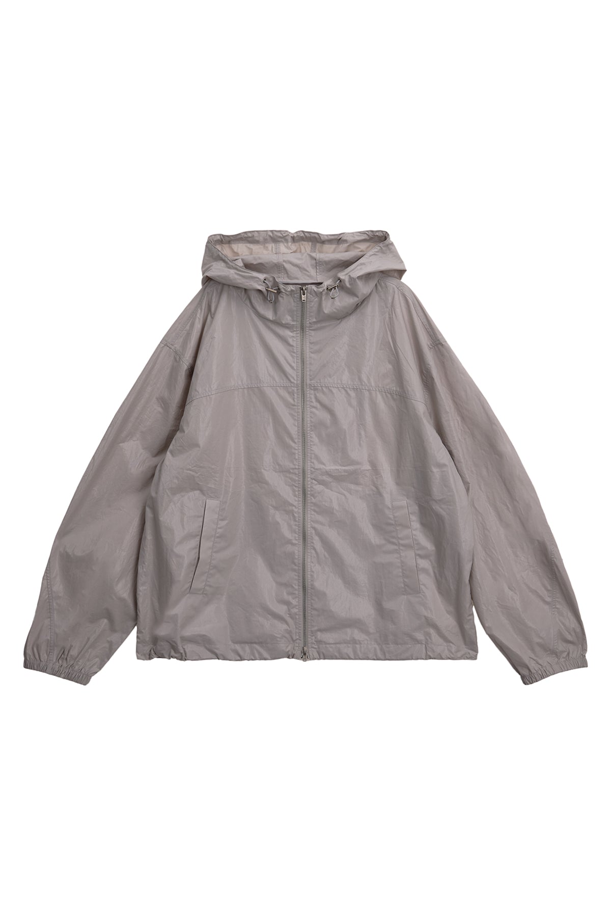 Matin Kim - Matin High Neck Hoody Coating Jumper (Light Grey) product image 2 | TRAB K-Fashion Australia