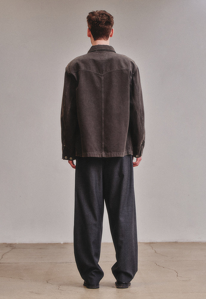 Art if acts - Garment Dyed Western Coverall Jacket (Faded Charcoal) product image 4 | TRAB K-Fashion Australia
