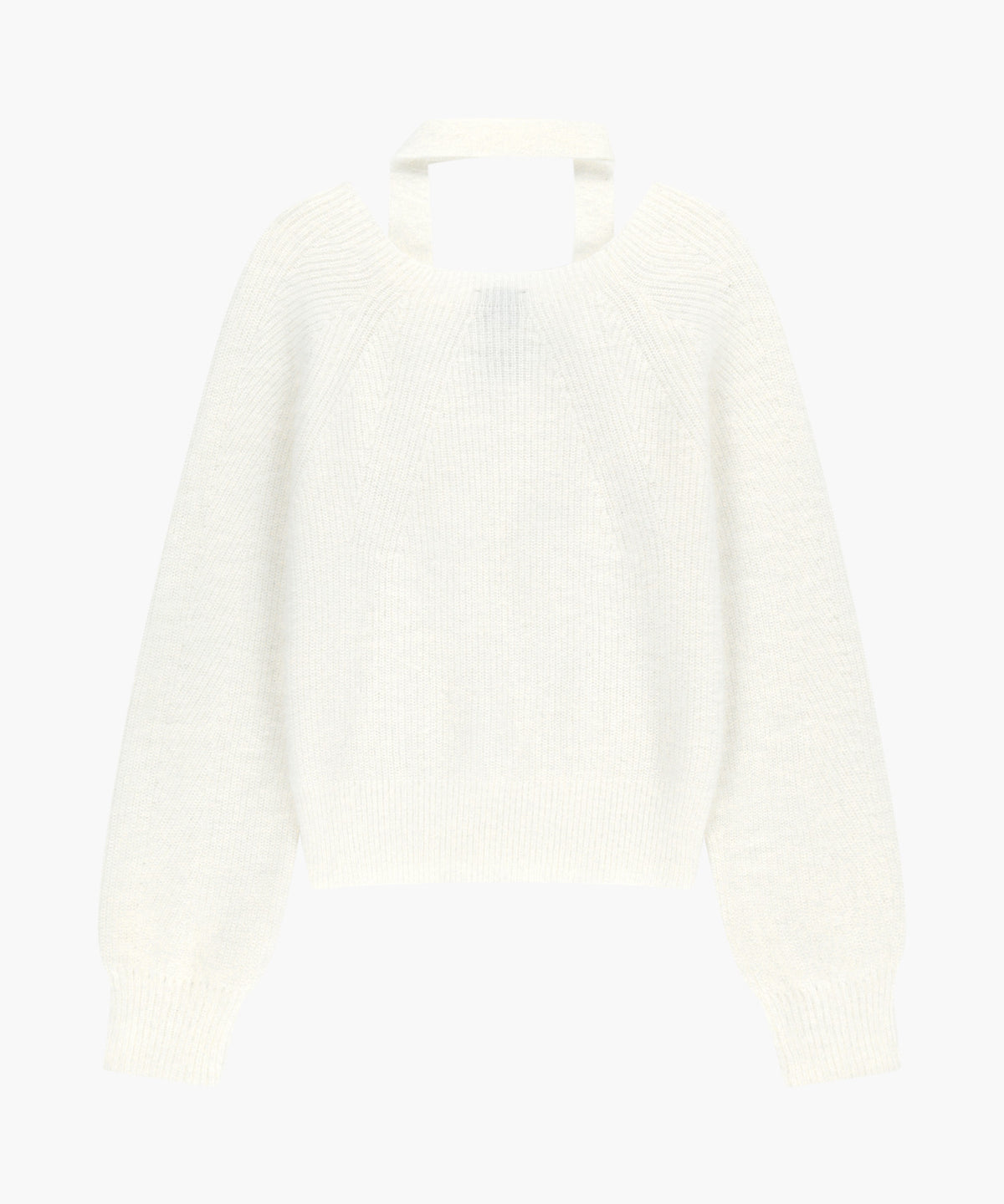 Marithe & Francois Girbaud - Premium Micro Classic Logo Angora Muffler Set Crop Knit (Ivory) product image 6 | TRAB K-Fashion Australia