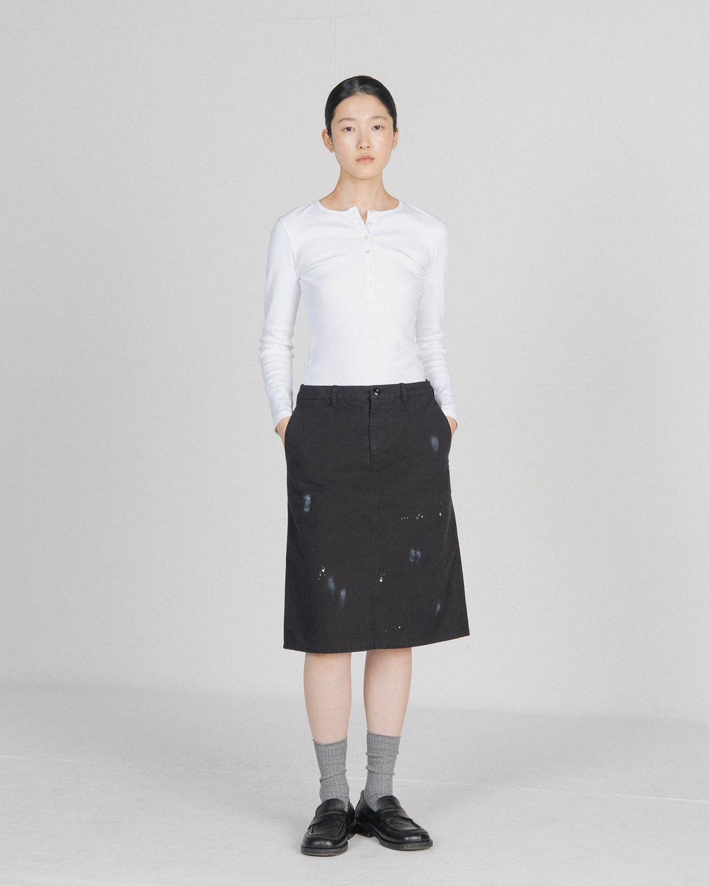 Brownyard - Henley Neck Long Sleeve (Ivory) product image 1 | TRAB K-Fashion Australia