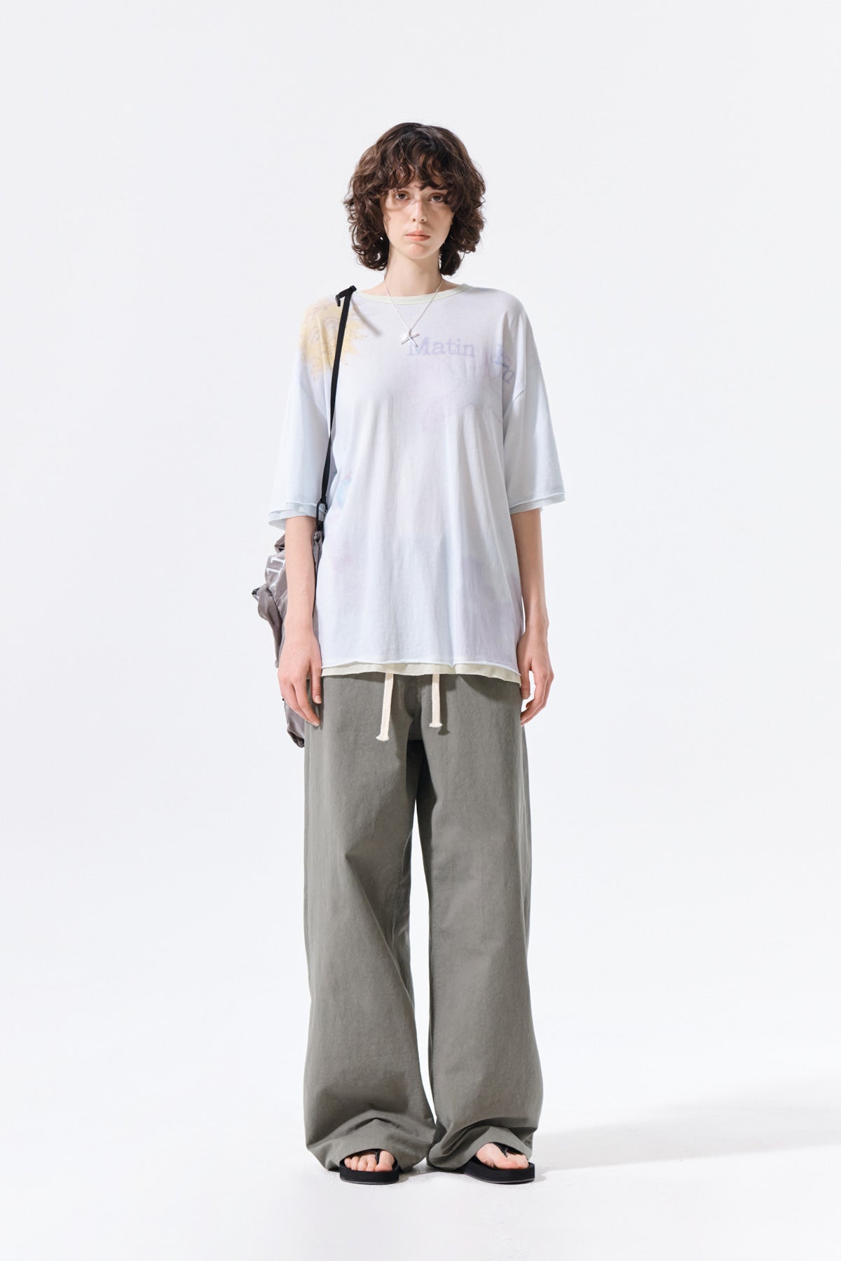 Matin Kim - Sketch Graffiti Over Fit Top (Light Blue) product image 8 | TRAB K-Fashion Australia