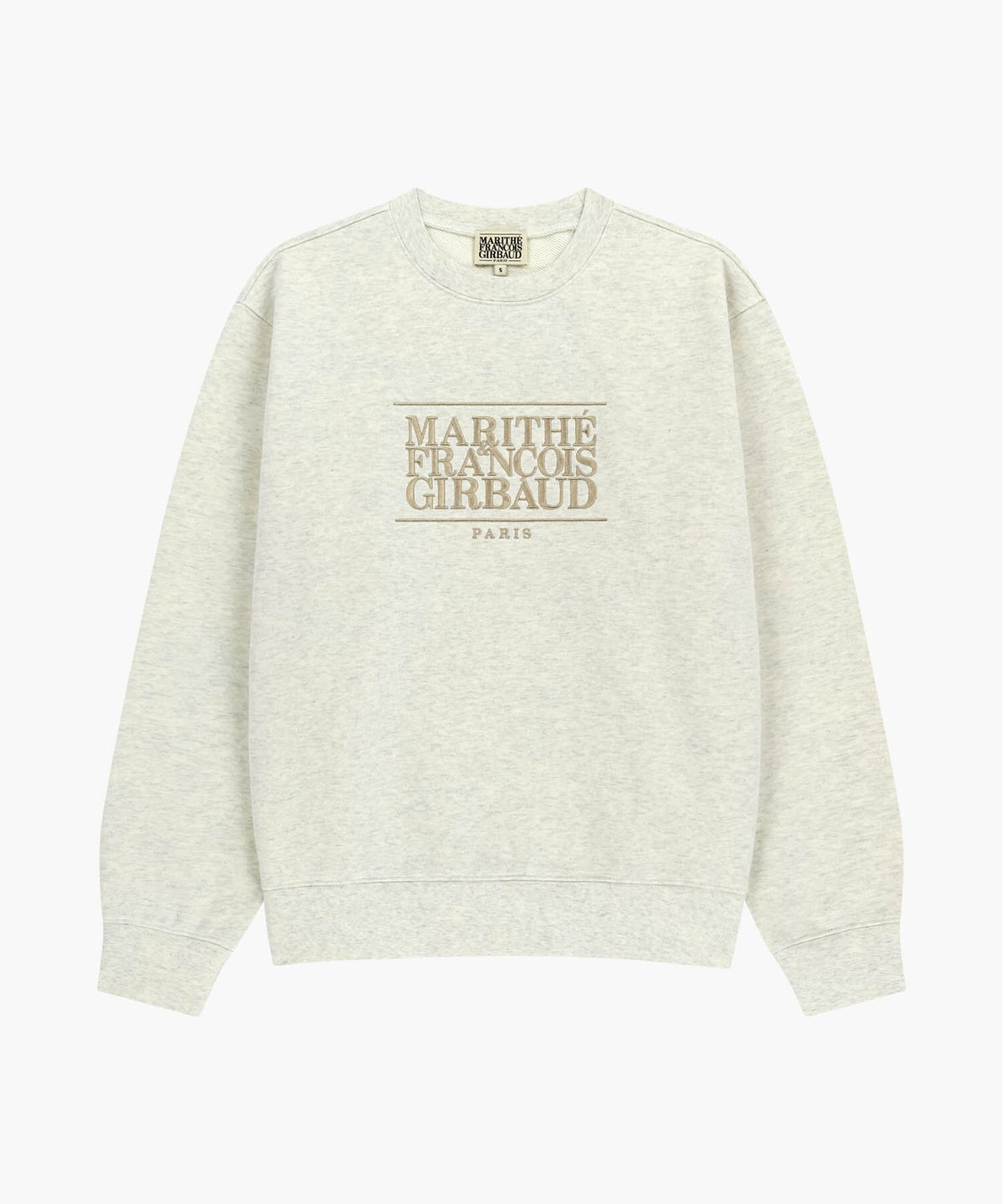 Marithe & Francois Girbaud - Classic Logo Embroidery Sweatshirt (Oatmeal) product image 6 | TRAB K-Fashion Australia