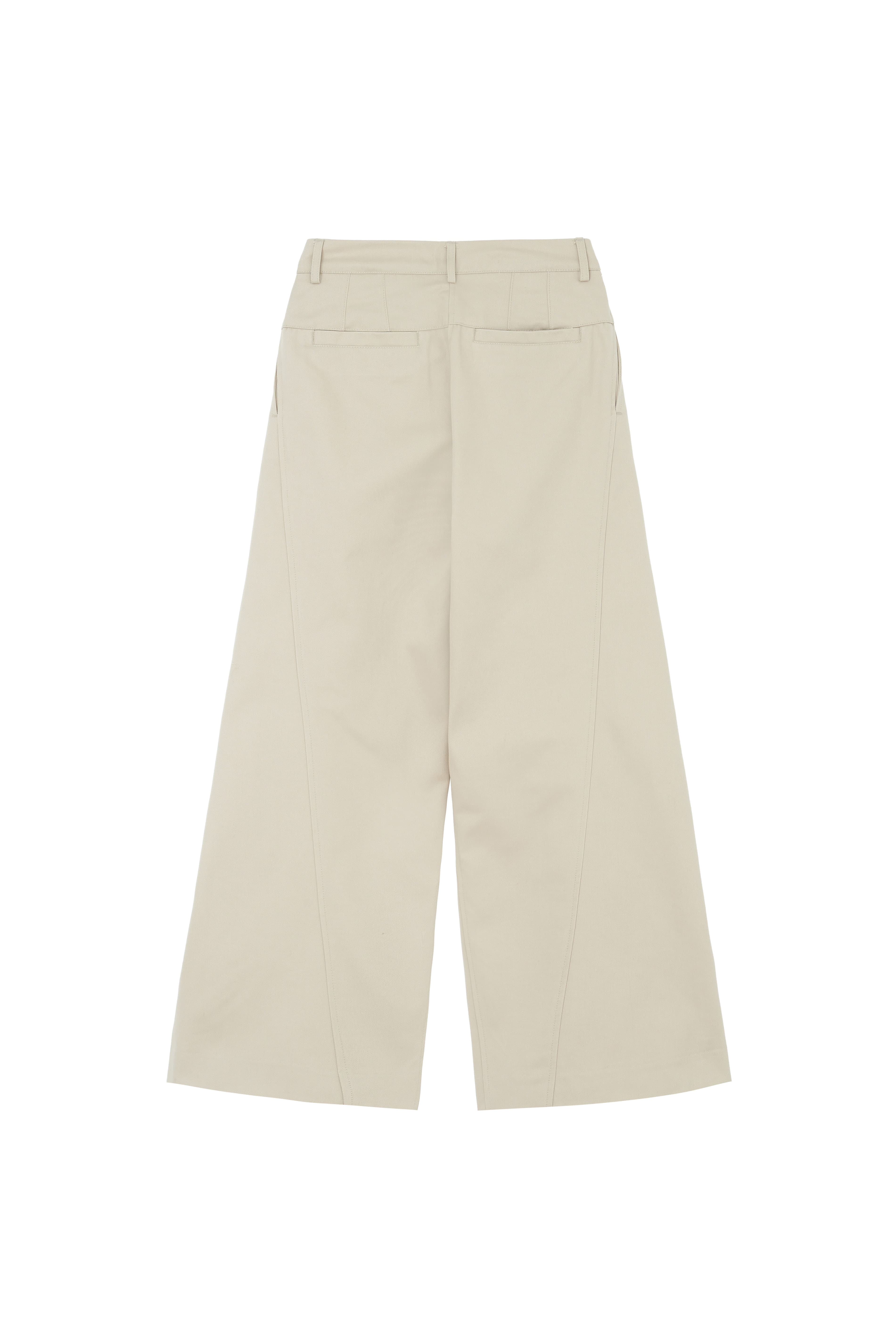 Kijun - Curved Seam Wide Pants (Beige) product image 8 | TRAB K-Fashion Australia