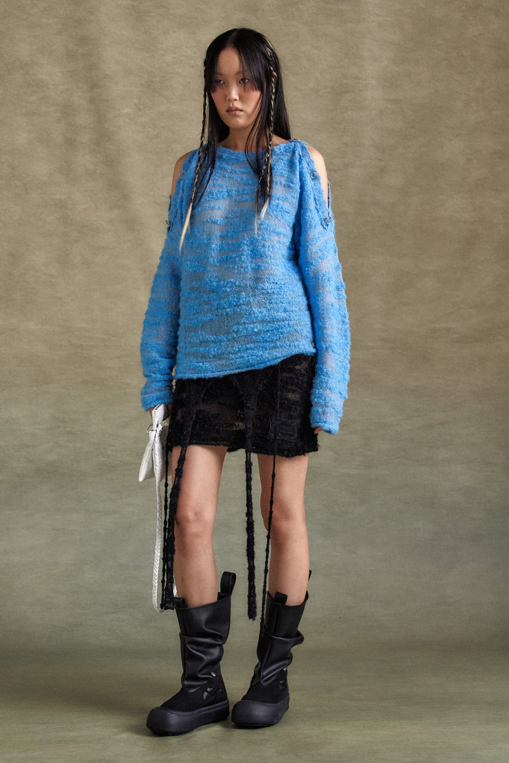 Andersson Bell - Fifi Button Pullover Knit (Blue) product image 3 | TRAB K-Fashion Australia