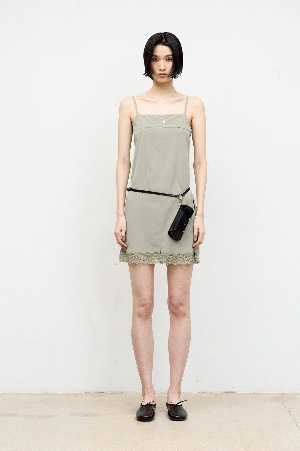 Coor - Paneled Lace Dress (Light Khaki) product image 2 | TRAB K-Fashion Australia