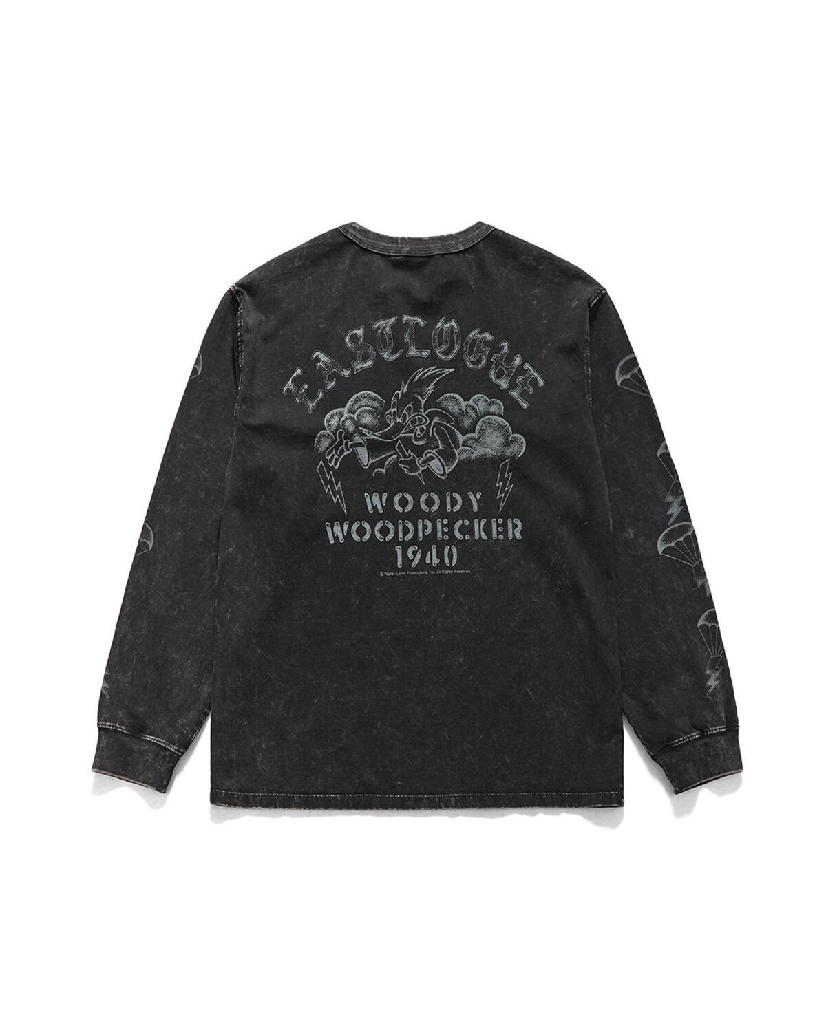 Eastlogue - Vintage Lightning Woody L.s T-shirt (Charcoal) product image 1 | TRAB K-Fashion Australia