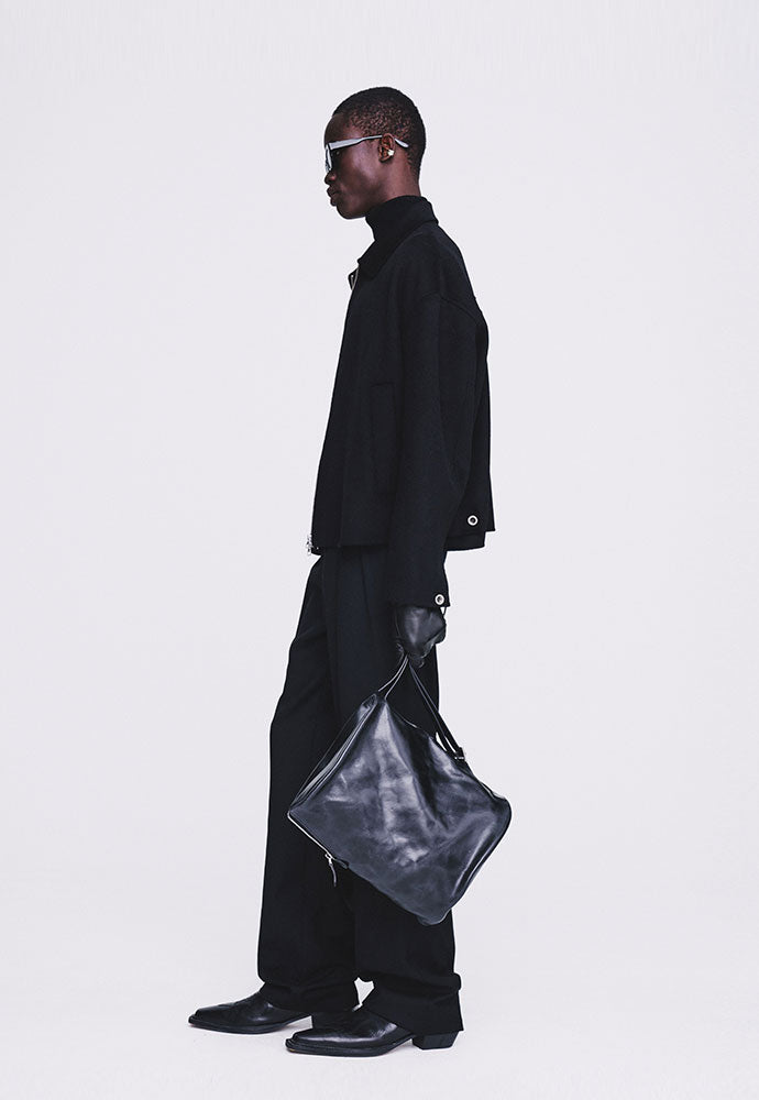 Tonywack - Handmade Cashmere Zipped Blouson Jacket (Black) product image 2 | TRAB K-Fashion Australia