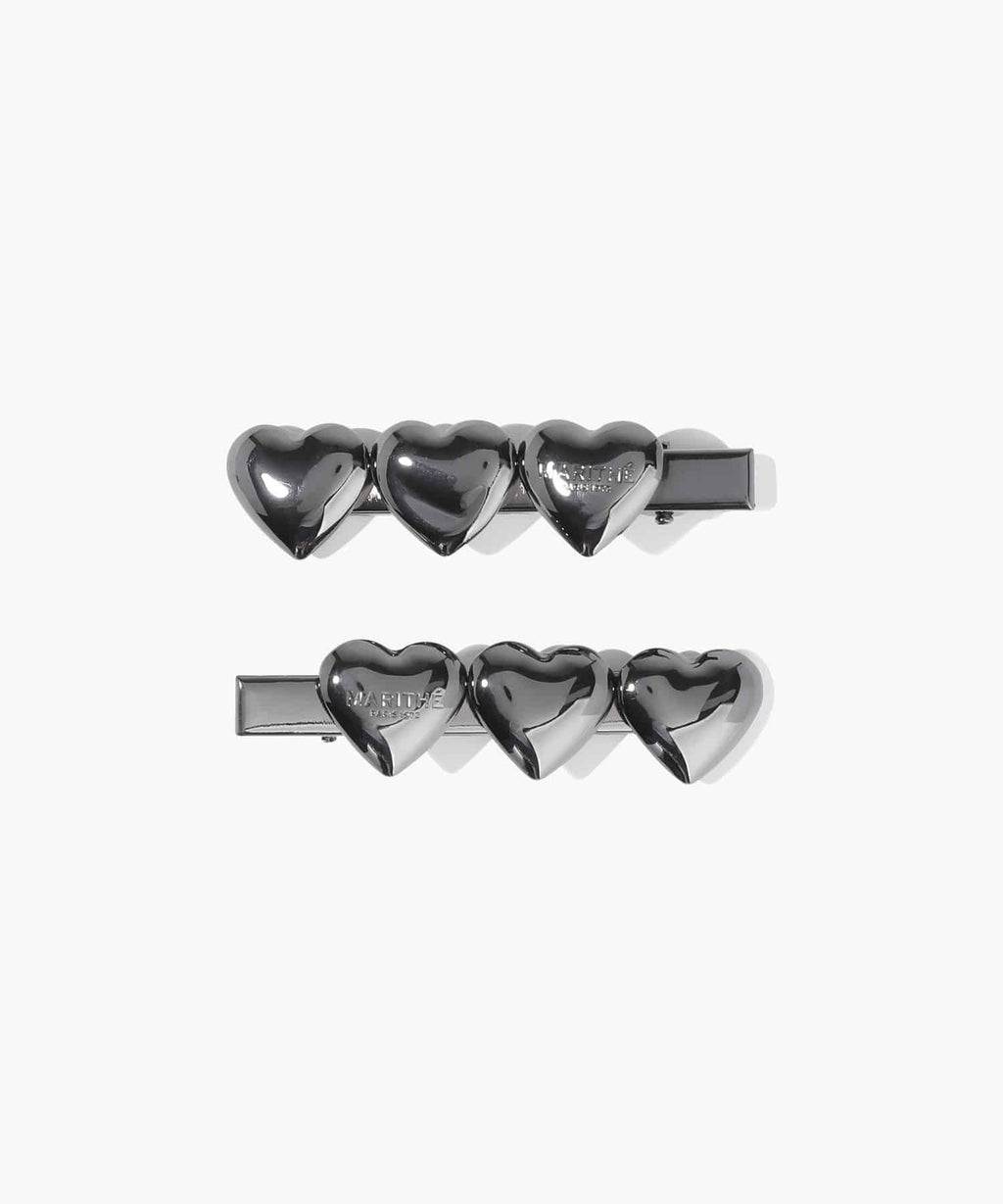Marithe & Francois Girbaud - Regular Logo Heart Metal Hair Pin 2pack (Metal) product image 1 | TRAB K-Fashion Australia