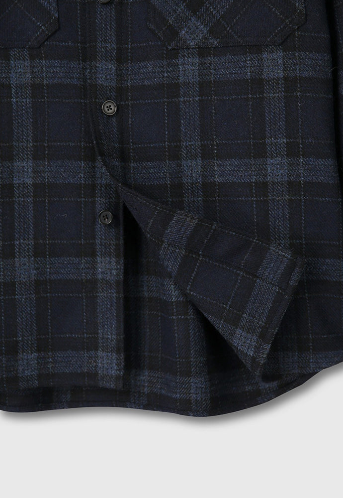 Tonywack - Wool Flannel Check Shirt (Navy) product image 14 | TRAB K-Fashion Australia
