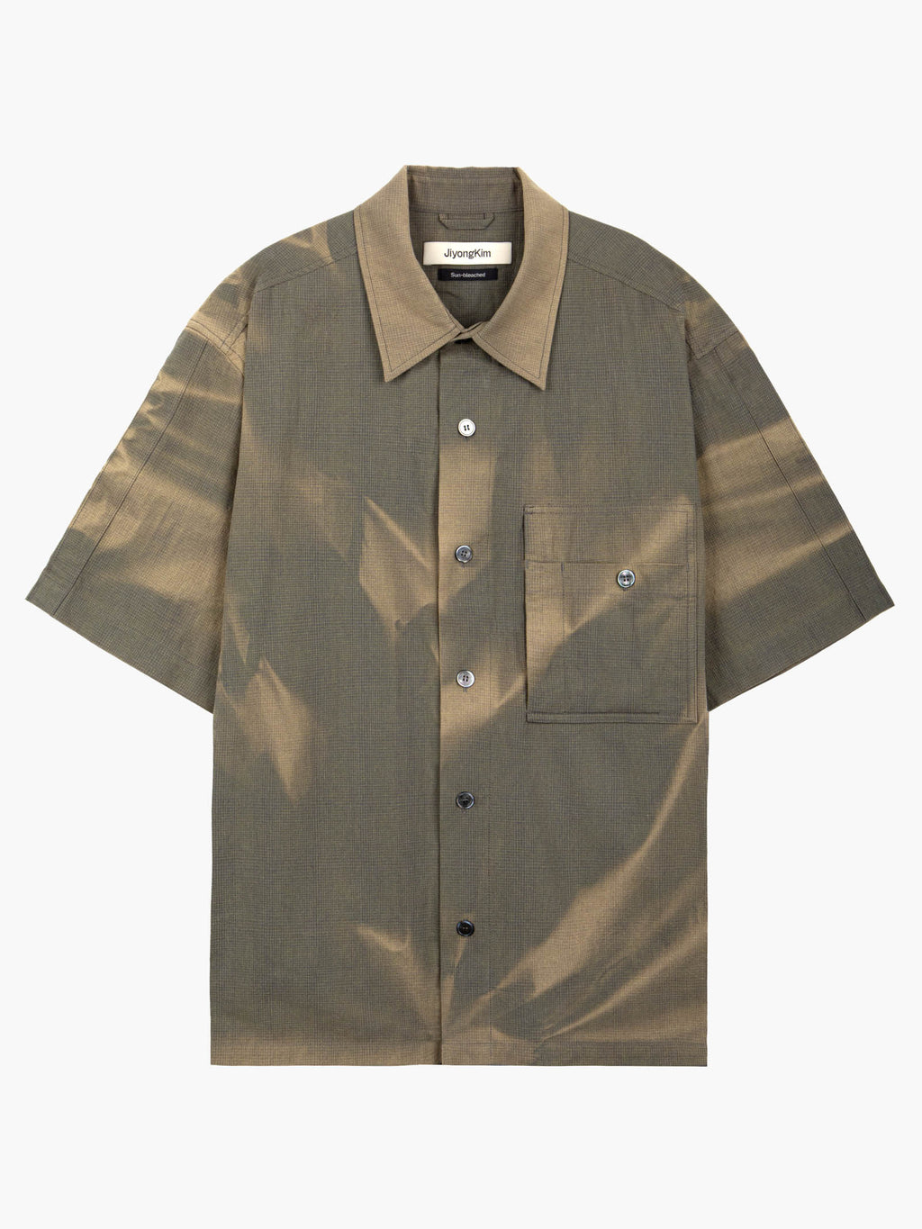 Jiyong Kim - Sun-Bleached Work Shirt (Khaki) product image 7 | TRAB K-Fashion Australia