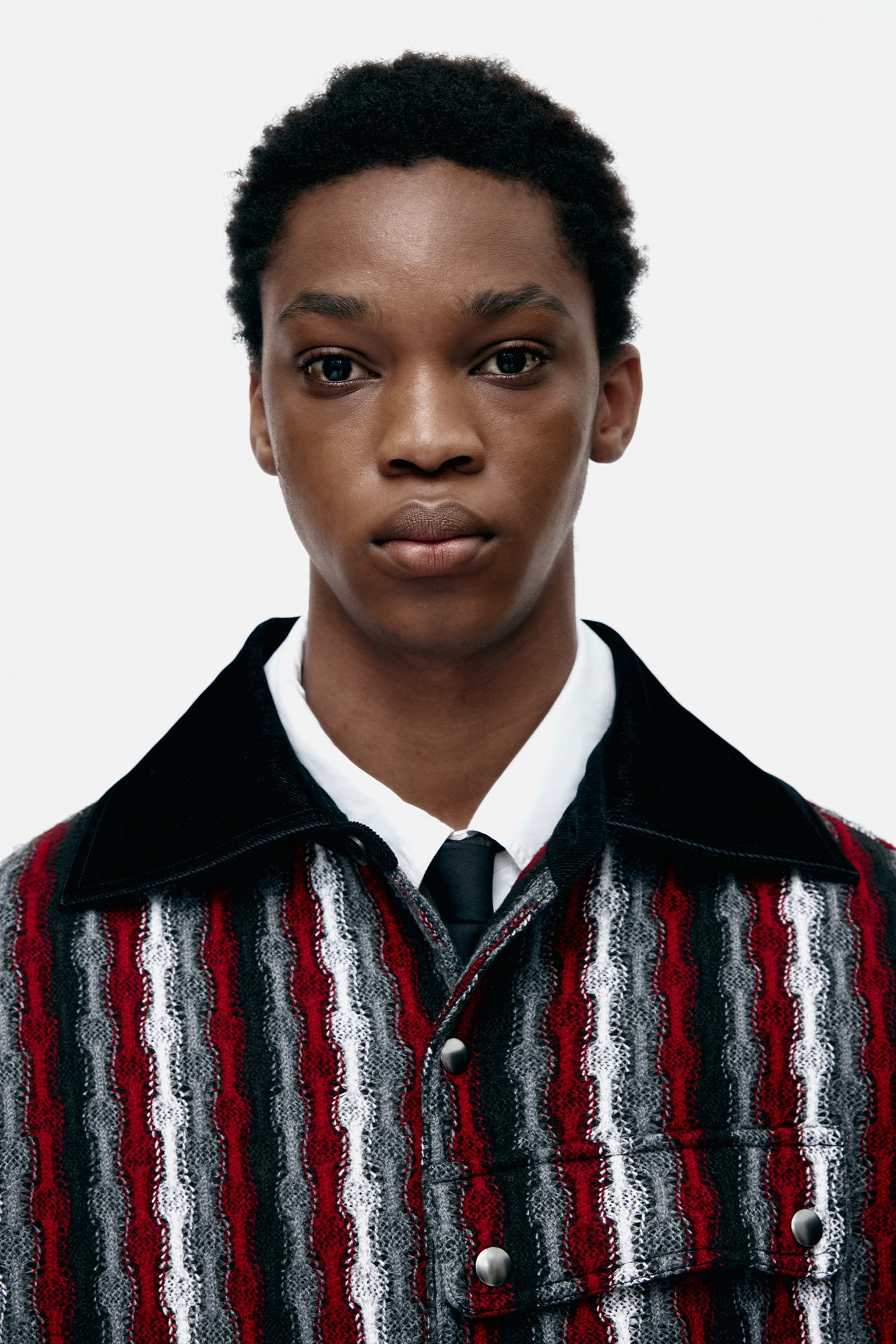 Andersson Bell - Knitted Stripe Shirt (Red) product image 4 | TRAB K-Fashion Australia