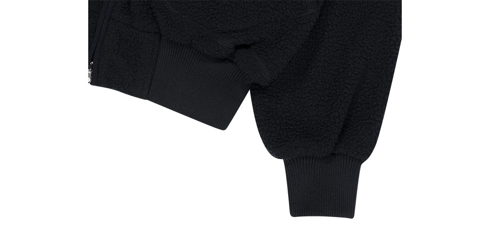 Coyseio - Round Collar Fleece Jacket (Black) product image 11 | TRAB K-Fashion Australia