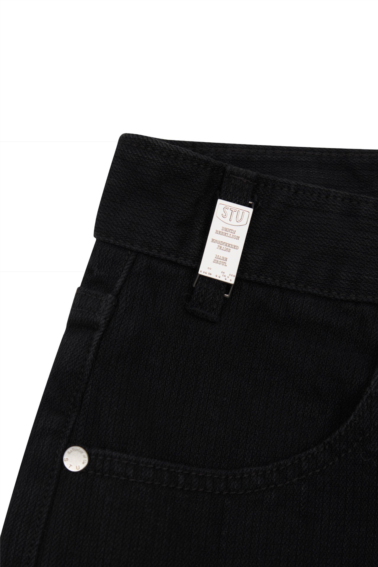 Stu - Straight Denim Pants (Black) product image 19 | TRAB K-Fashion Australia