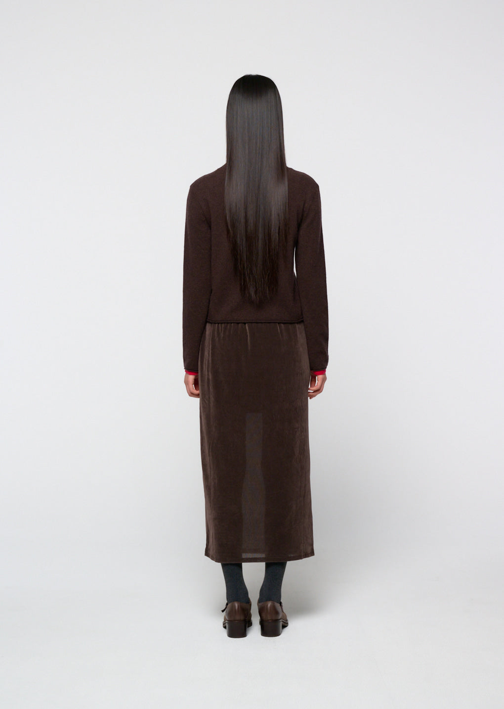 Amomento - Cashmere Half Neck Knit Top (Brown) product image 4 | TRAB K-Fashion Australia