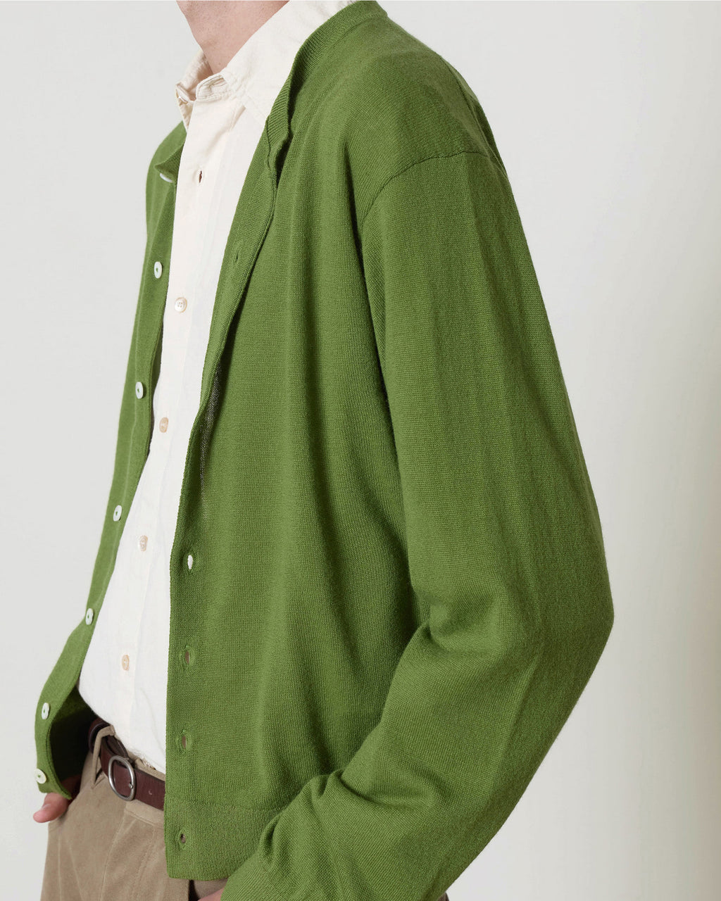 Brownyard - [Pre-Order – Ships October 14] Super Light Cashmere Round Cardigan (Green) product image 4 | TRAB K-Fashion Australia