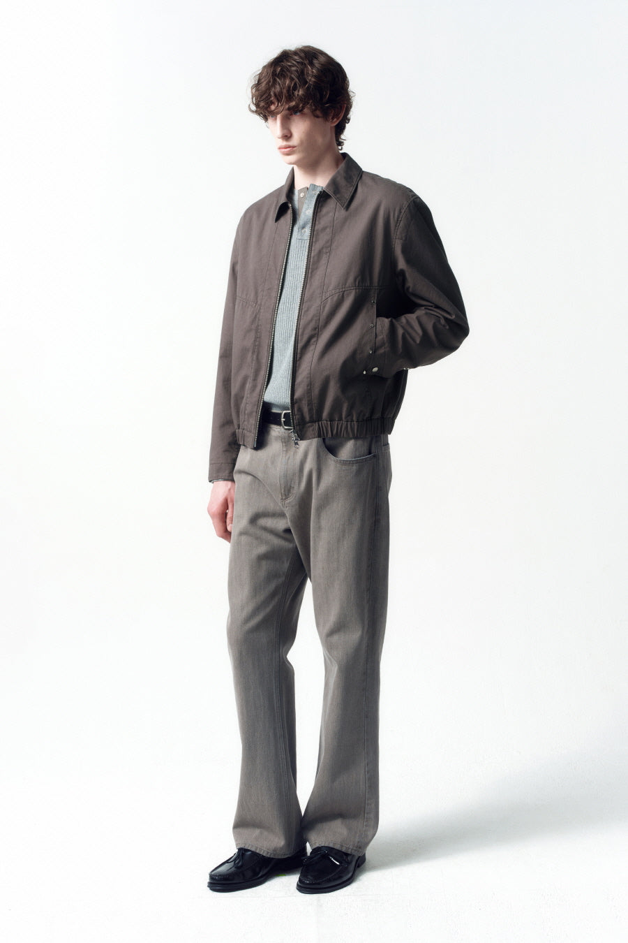 Insilence - Stud Cotton Blouson (Brown) product image 3 | TRAB K-Fashion Australia