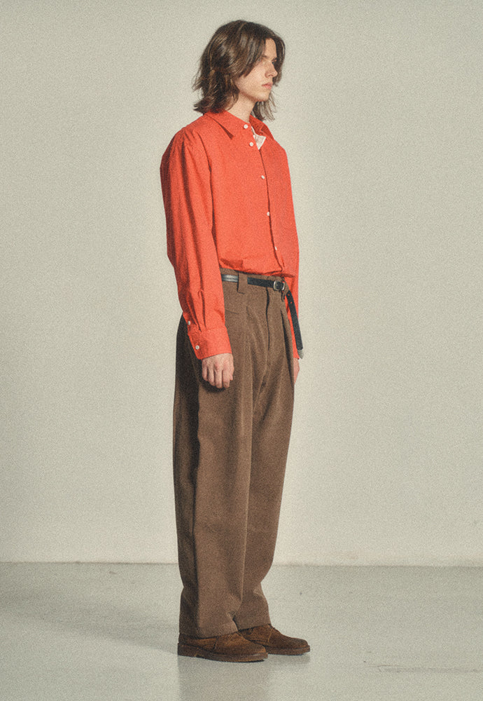 Art if acts - Pocket On Tuck Pants (Brown) product image 2 | TRAB K-Fashion Australia