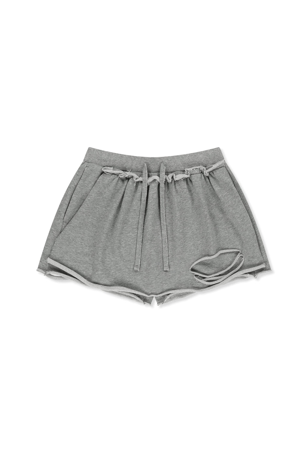 Matin Kim - Distressed Terry Skort Shorts (Grey) product image 1 | TRAB K-Fashion Australia
