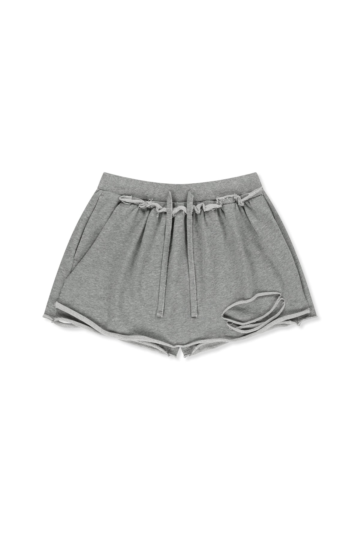 Matin Kim - Distressed Terry Skort Shorts (Grey) product image 1 | TRAB K-Fashion Australia