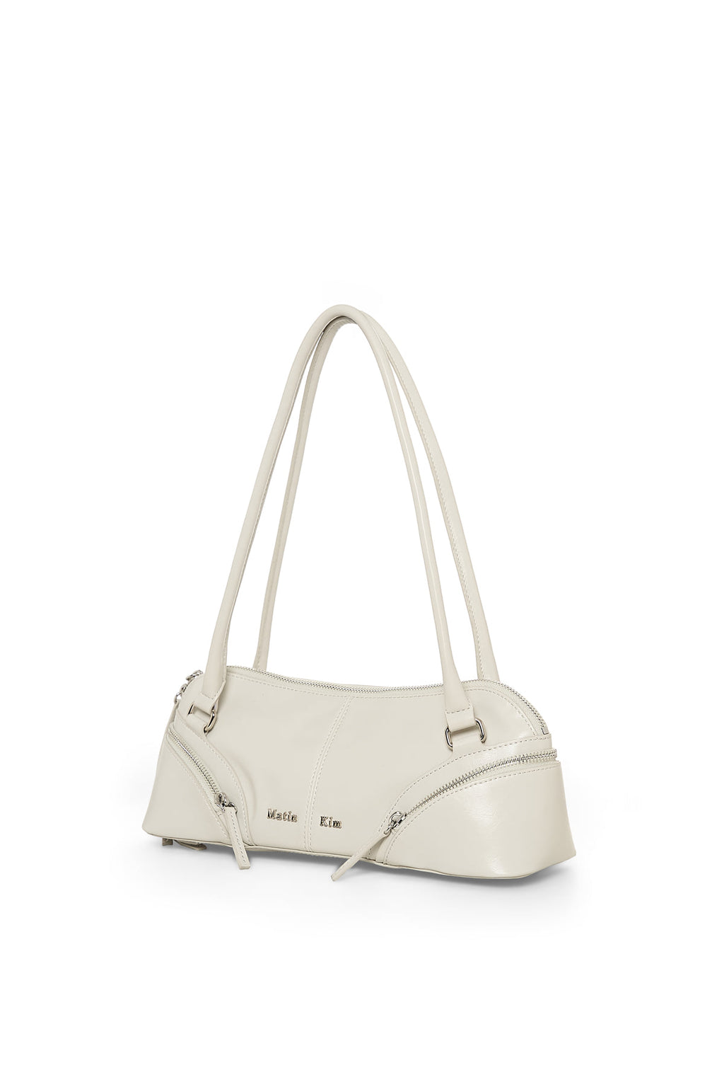 Matin Kim - Curve Zip Baguette Bag (Light Grey) product image 2 | TRAB K-Fashion Australia