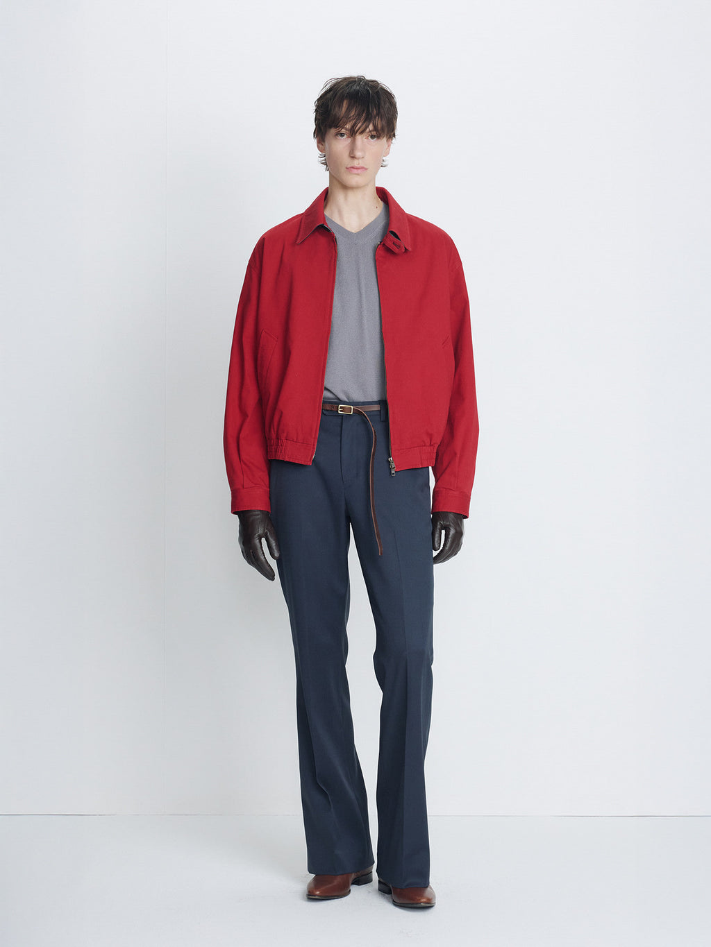 Tonywack - Garment Washed Cotton Blouson (Red) product image 1 | TRAB K-Fashion Australia