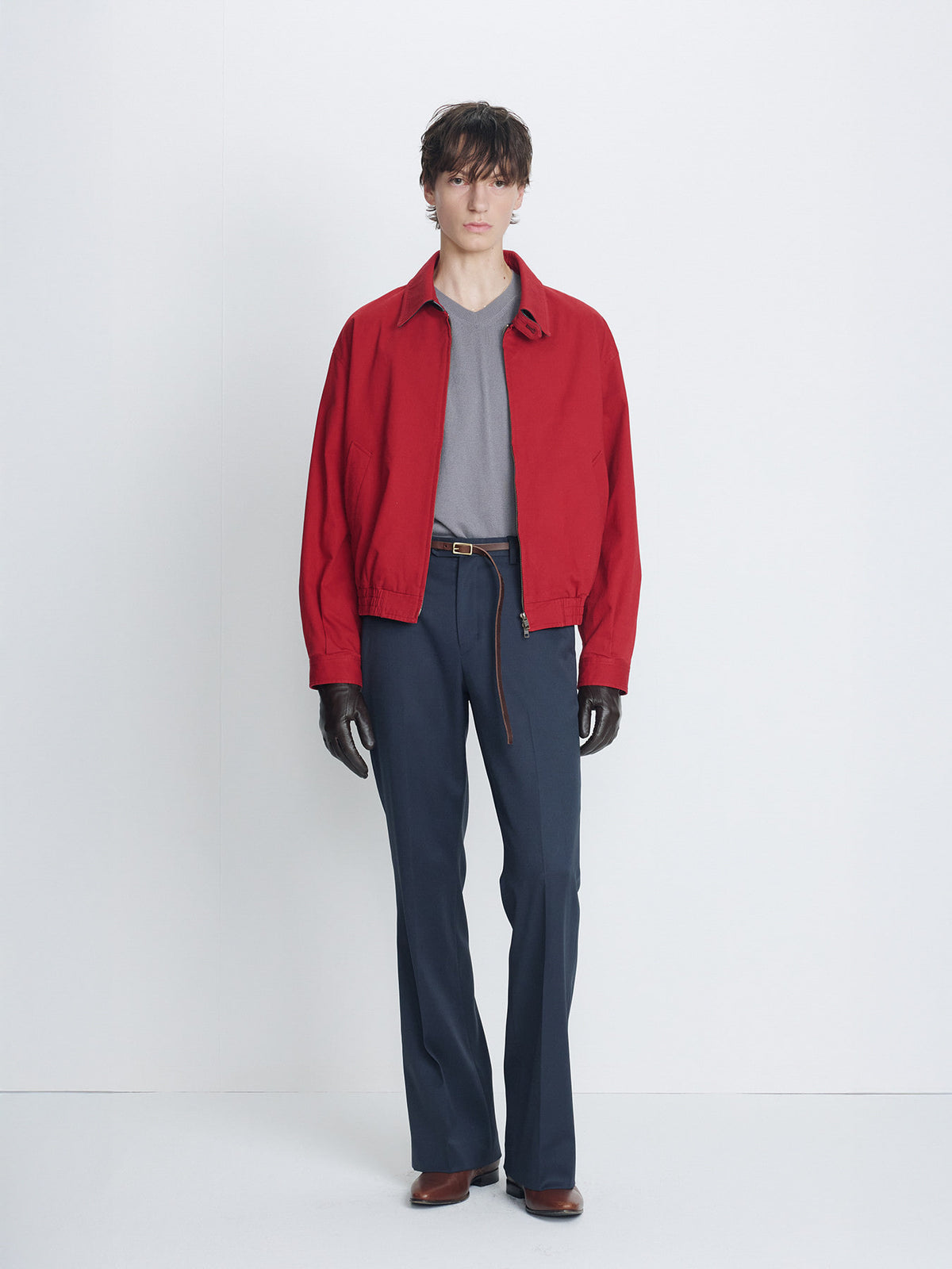Tonywack - Garment Washed Cotton Blouson (Red) product image 1 | TRAB K-Fashion Australia