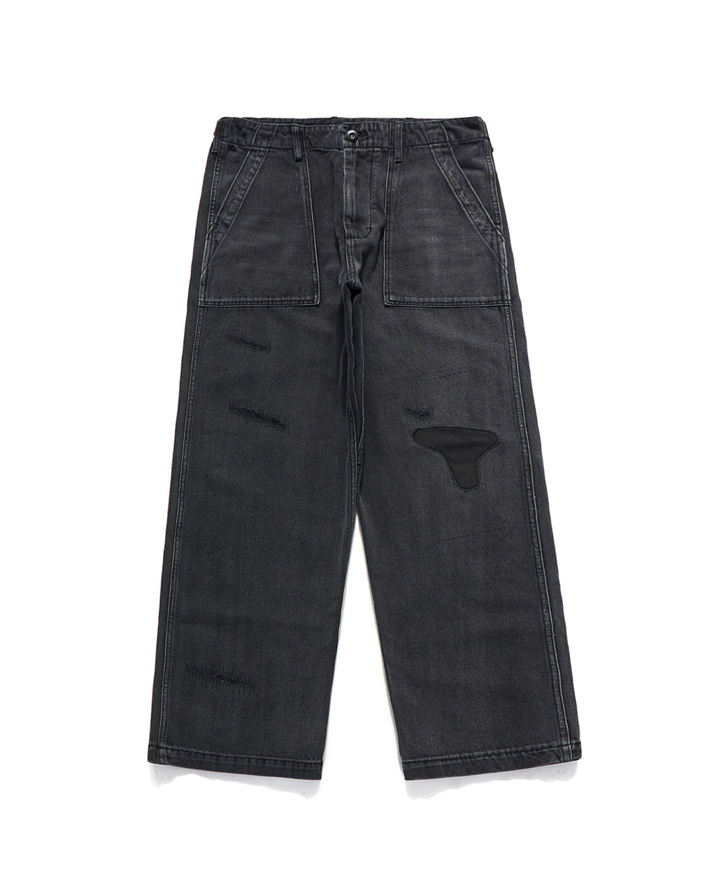 Eastlogue - Damaged Fatigue Pants (Black Denim) product image 7 | TRAB K-Fashion Australia
