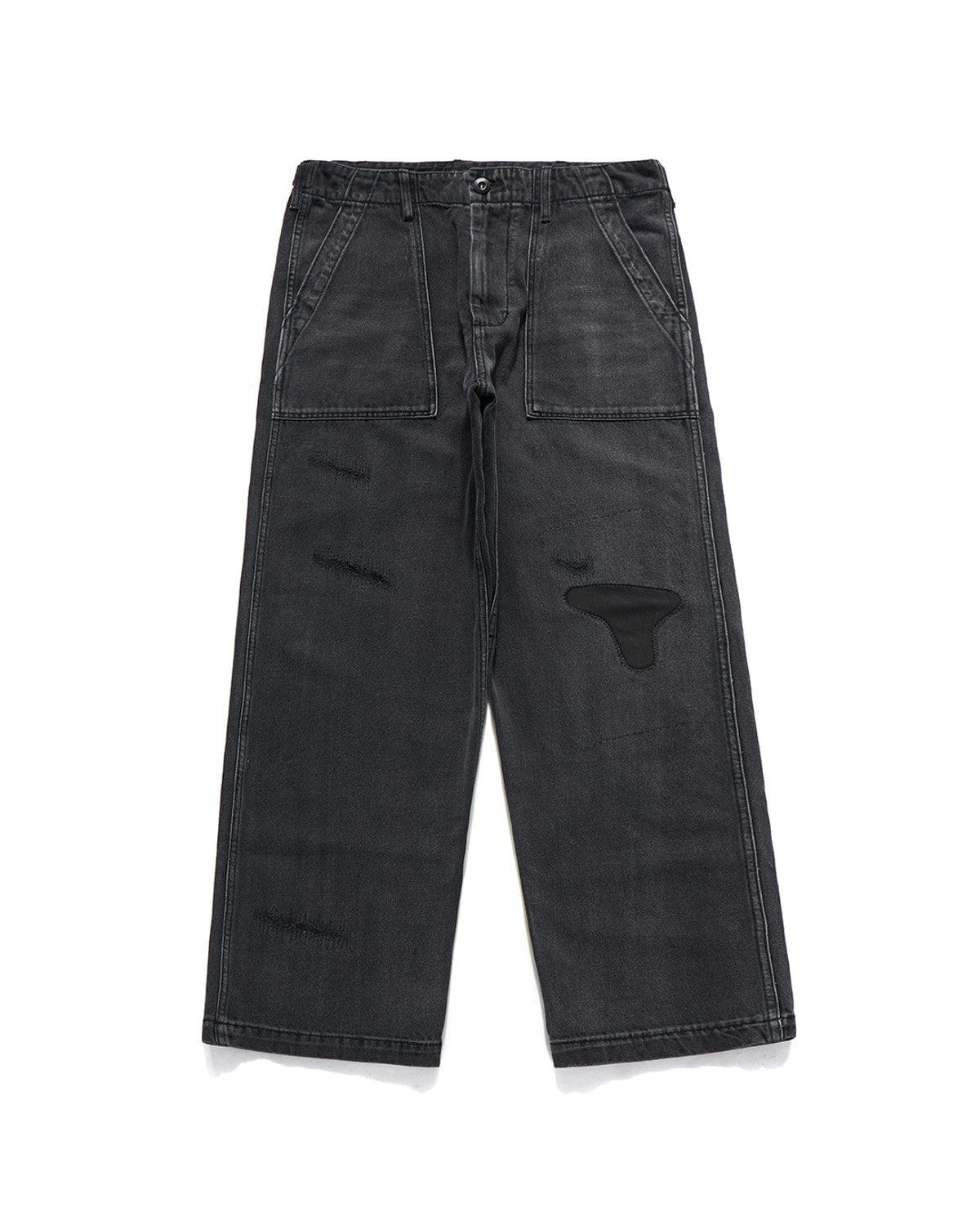 Eastlogue - Damaged Fatigue Pants (Black Denim) product image 7 | TRAB K-Fashion Australia