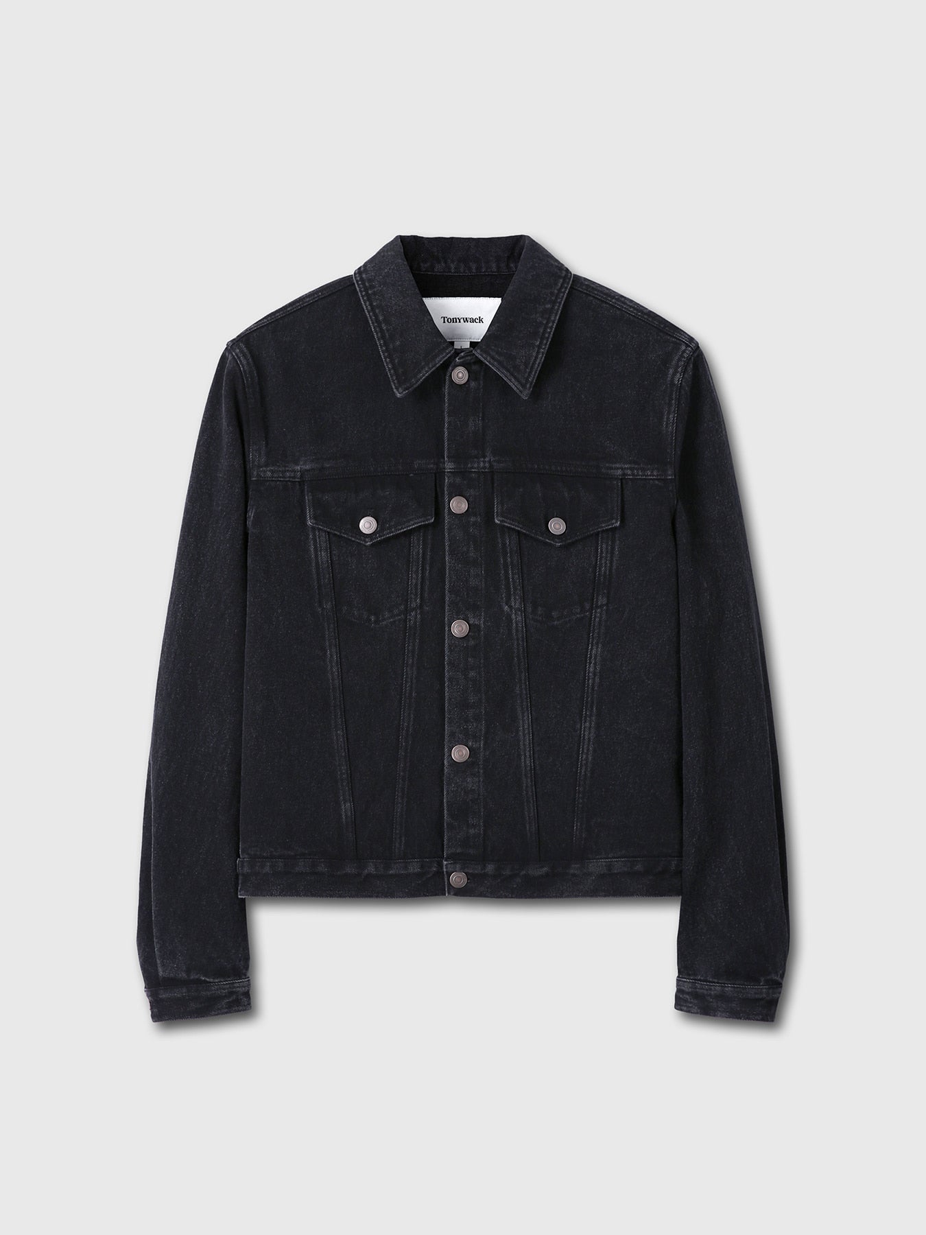 Tonywack - Cropped Denim Trucker Jacket (Washed Black) product image 6 | TRAB K-Fashion Australia