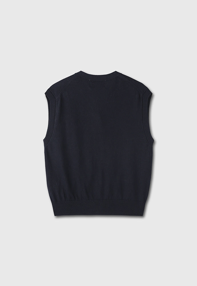 Tonywack - Super Fine Tropical Wool Button Up Vest (Dark Navy) product image 6 | TRAB K-Fashion Australia