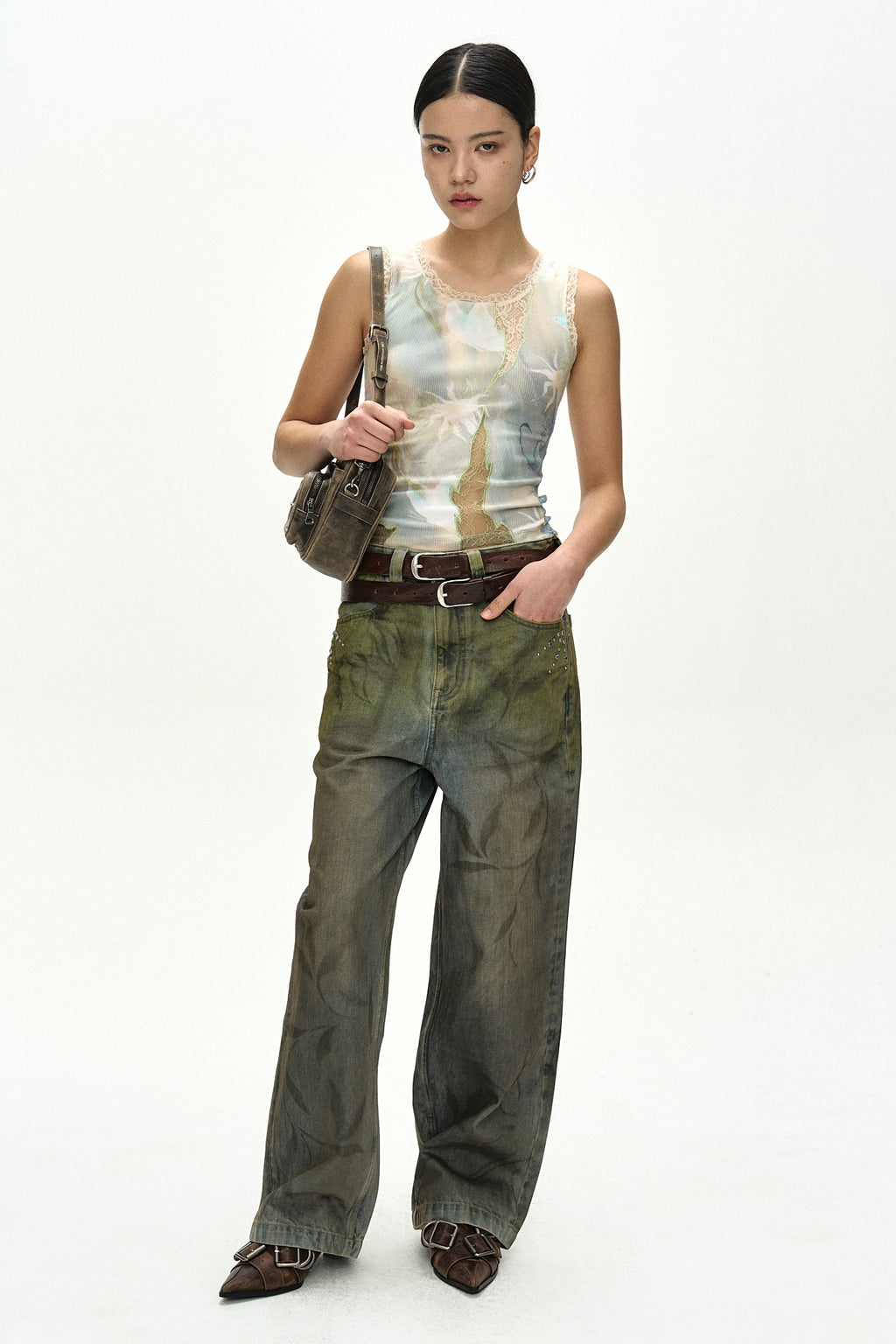 Andersson Bell - Fish & Butterfly Lace Embroidered Tank Top (Multi) product image 1 | TRAB K-Fashion Australia