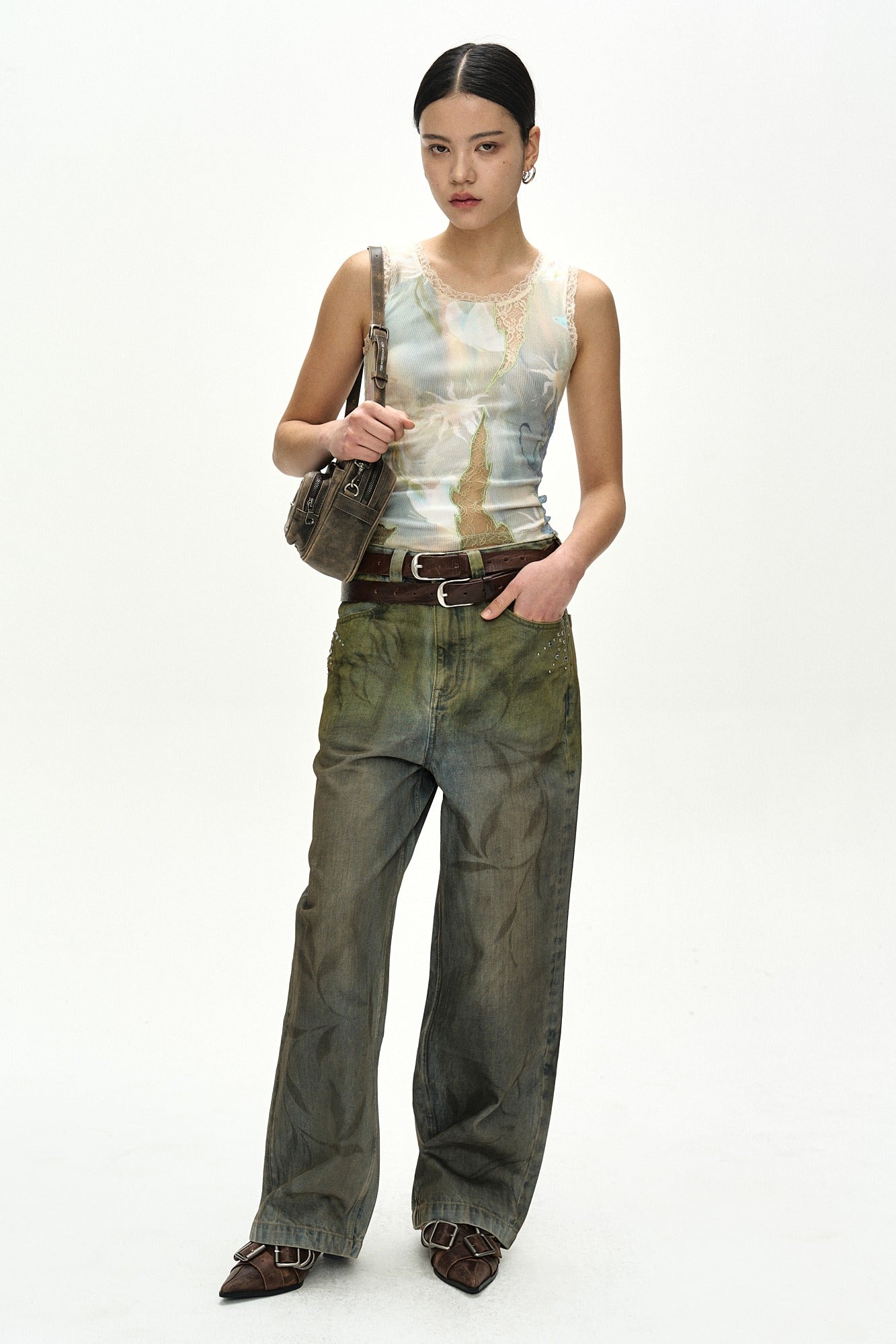 Andersson Bell - Fish & Butterfly Lace Embroidered Tank Top (Multi) product image 1 | TRAB K-Fashion Australia