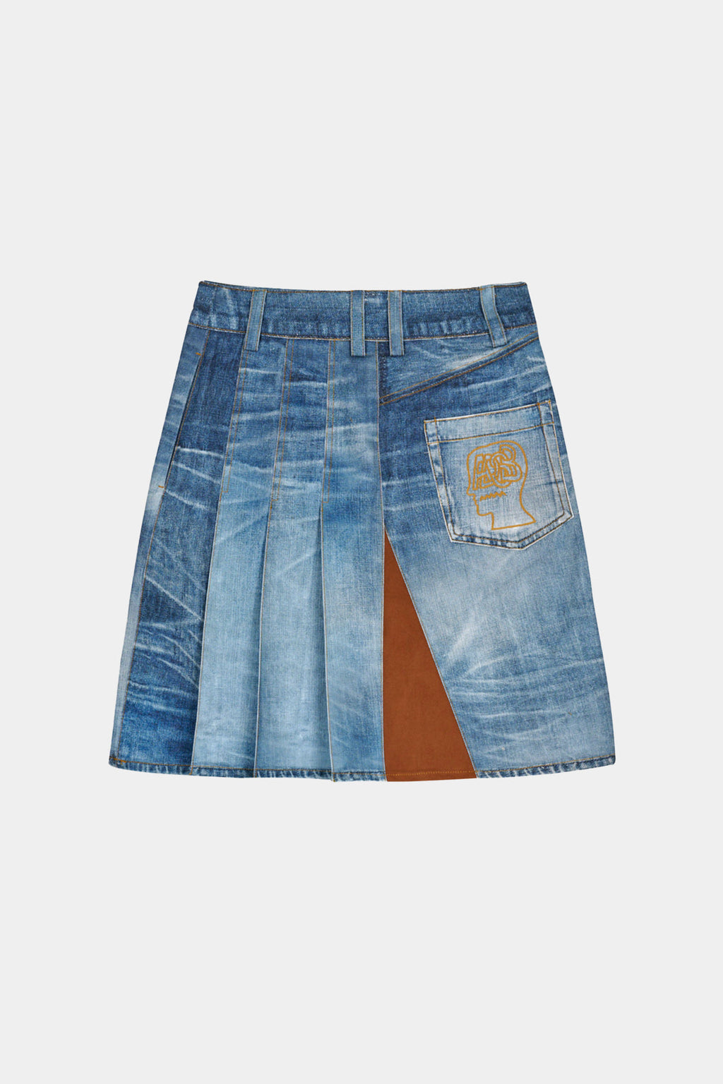 Andersson Bell - Andersson Bell X Brain Dead Denim Print Skirt (Blue) product image 7 | TRAB K-Fashion Australia