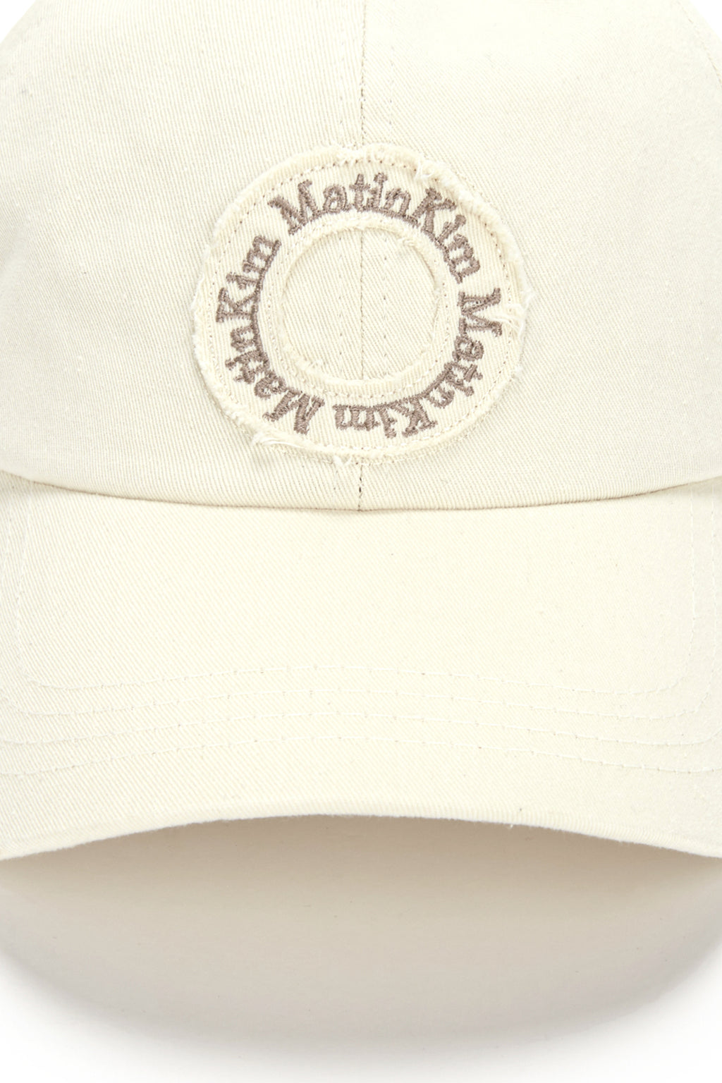 Matin Kim - Applique Circle Logo Ball Cap (Ivory) product image 4 | TRAB K-Fashion Australia