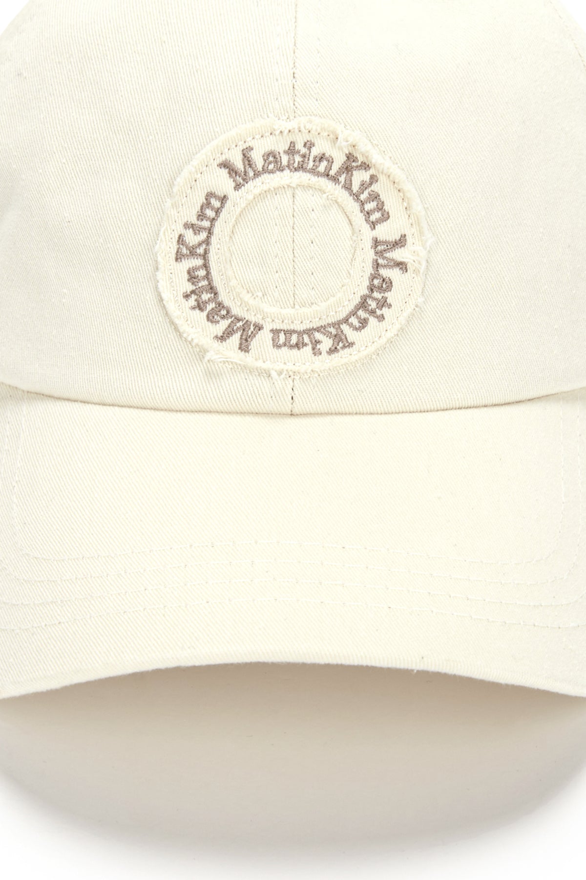 Matin Kim - Applique Circle Logo Ball Cap (Ivory) product image 4 | TRAB K-Fashion Australia