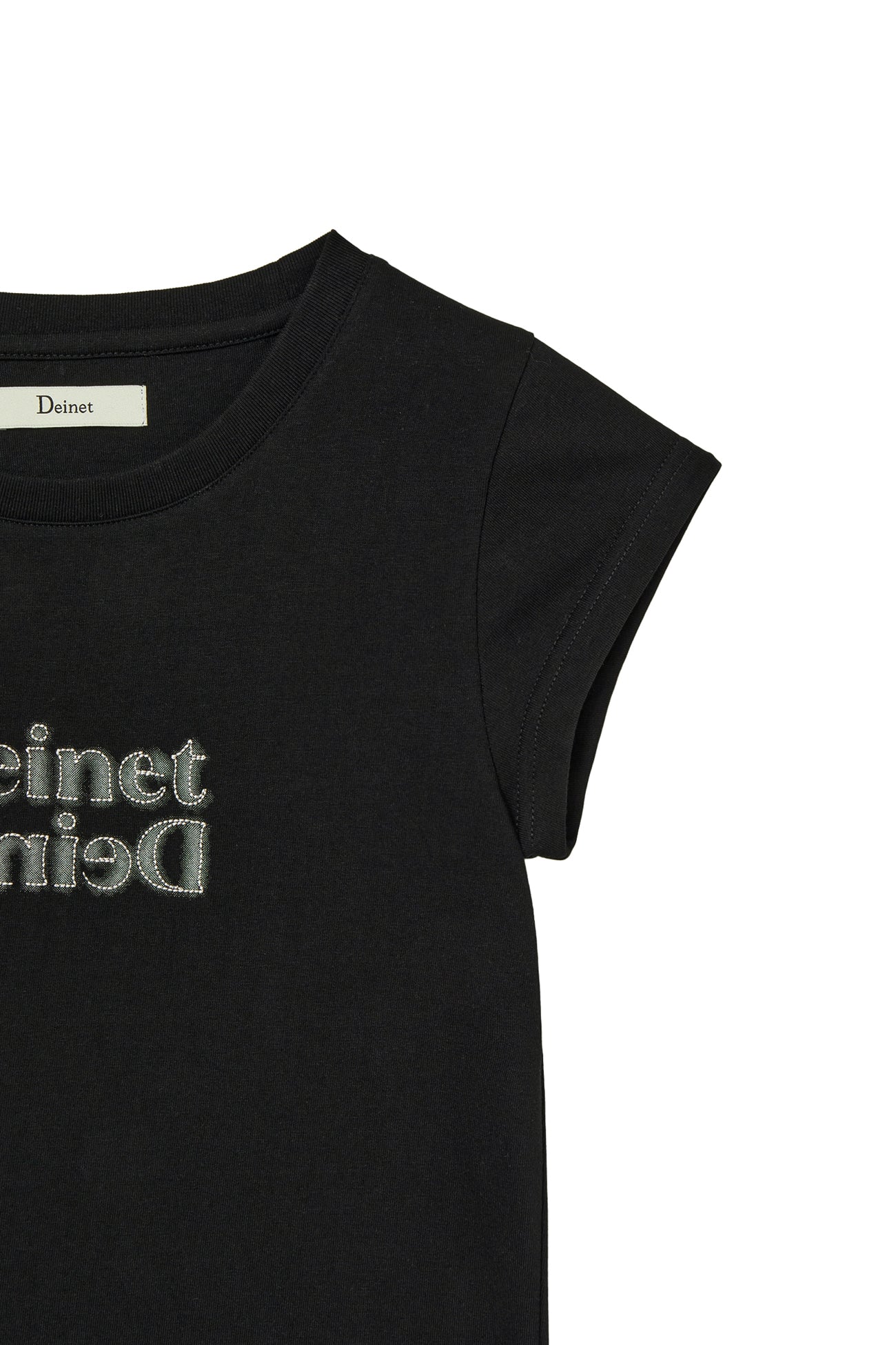 Deinet - Brushed Stitch Point Petit T-Shirt (Black) product image 4 | TRAB K-Fashion Australia