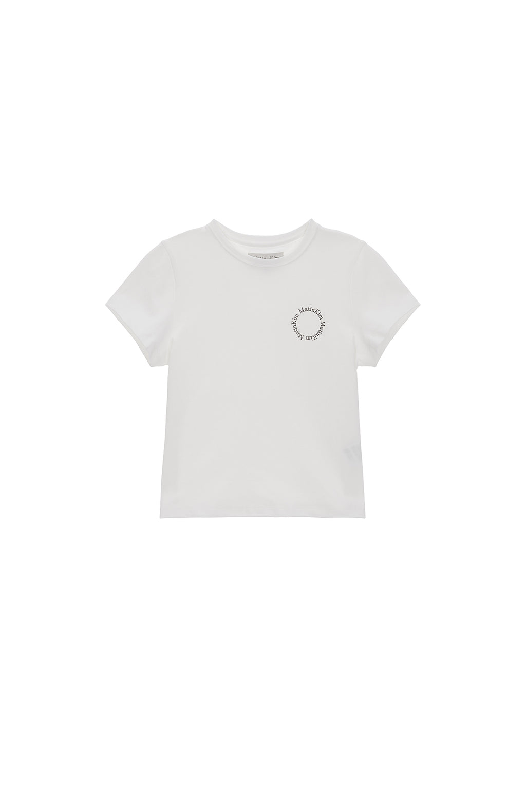 Matin Kim - Matin Circle Logo Crop Top (White) product image 1 | TRAB K-Fashion Australia