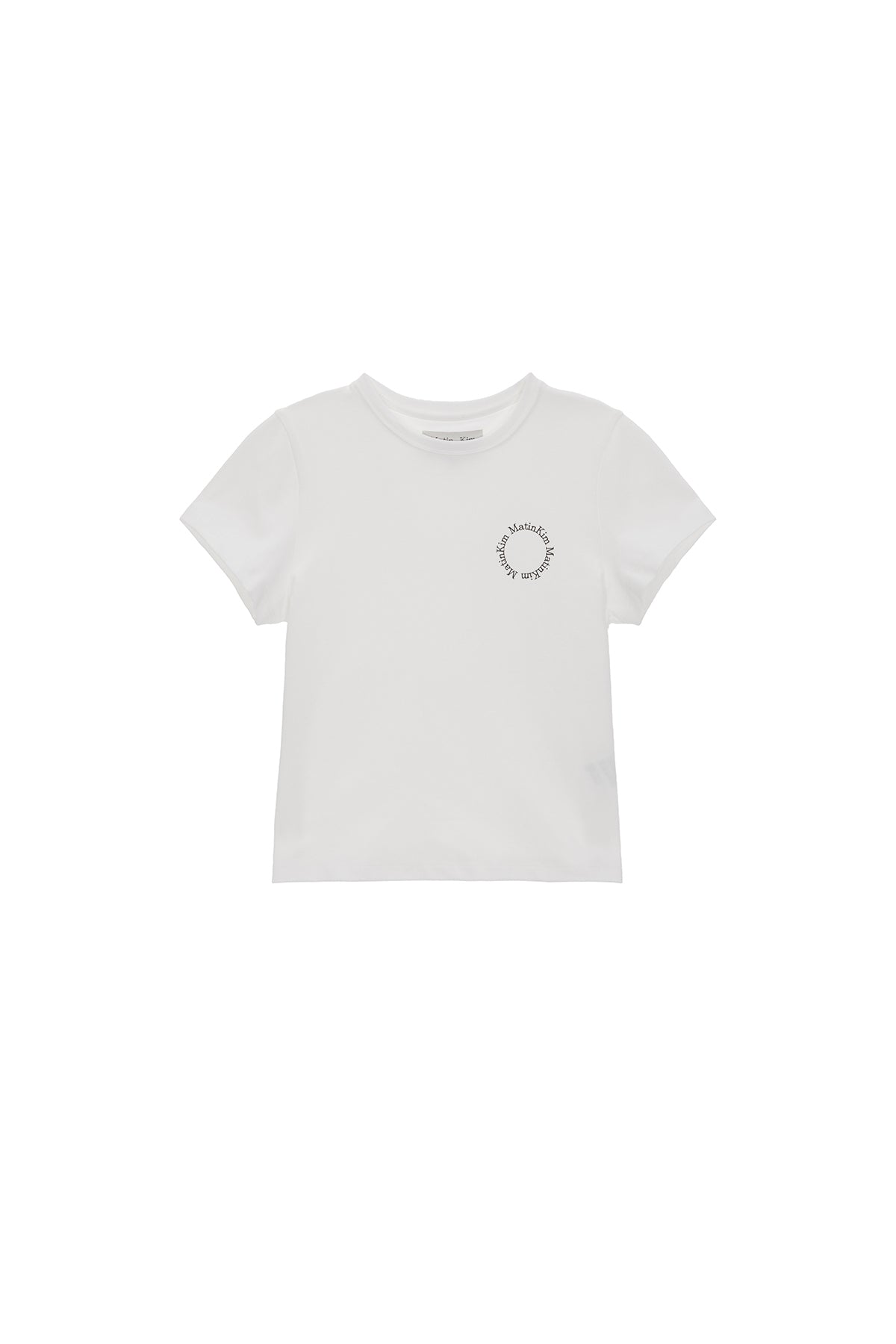 Matin Kim - Matin Circle Logo Crop Top (White) product image 1 | TRAB K-Fashion Australia