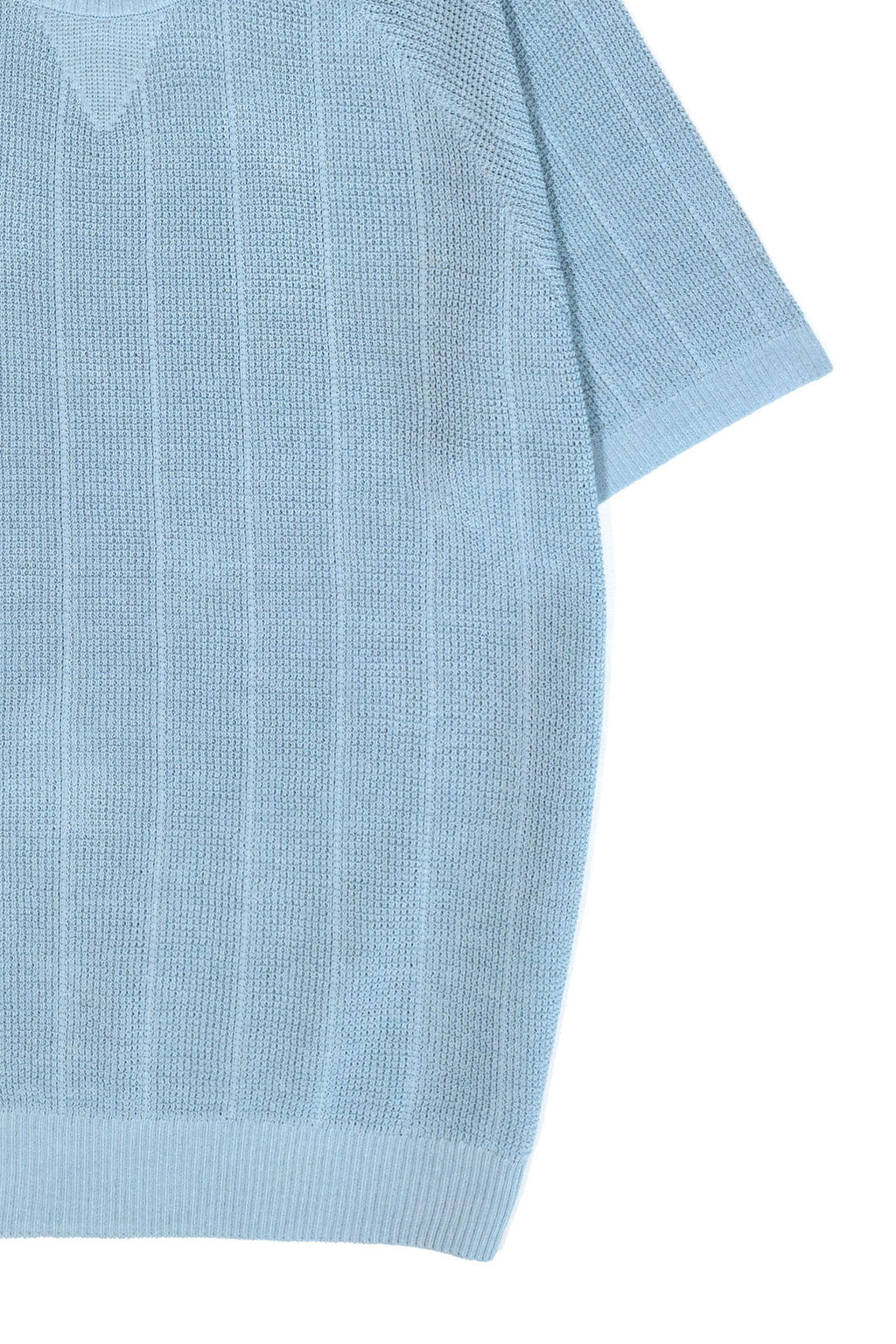 Ioedle - Sky Blue Waffle Raglan Short-Sleeve Knit (OC) product image 5 | TRAB K-Fashion Australia
