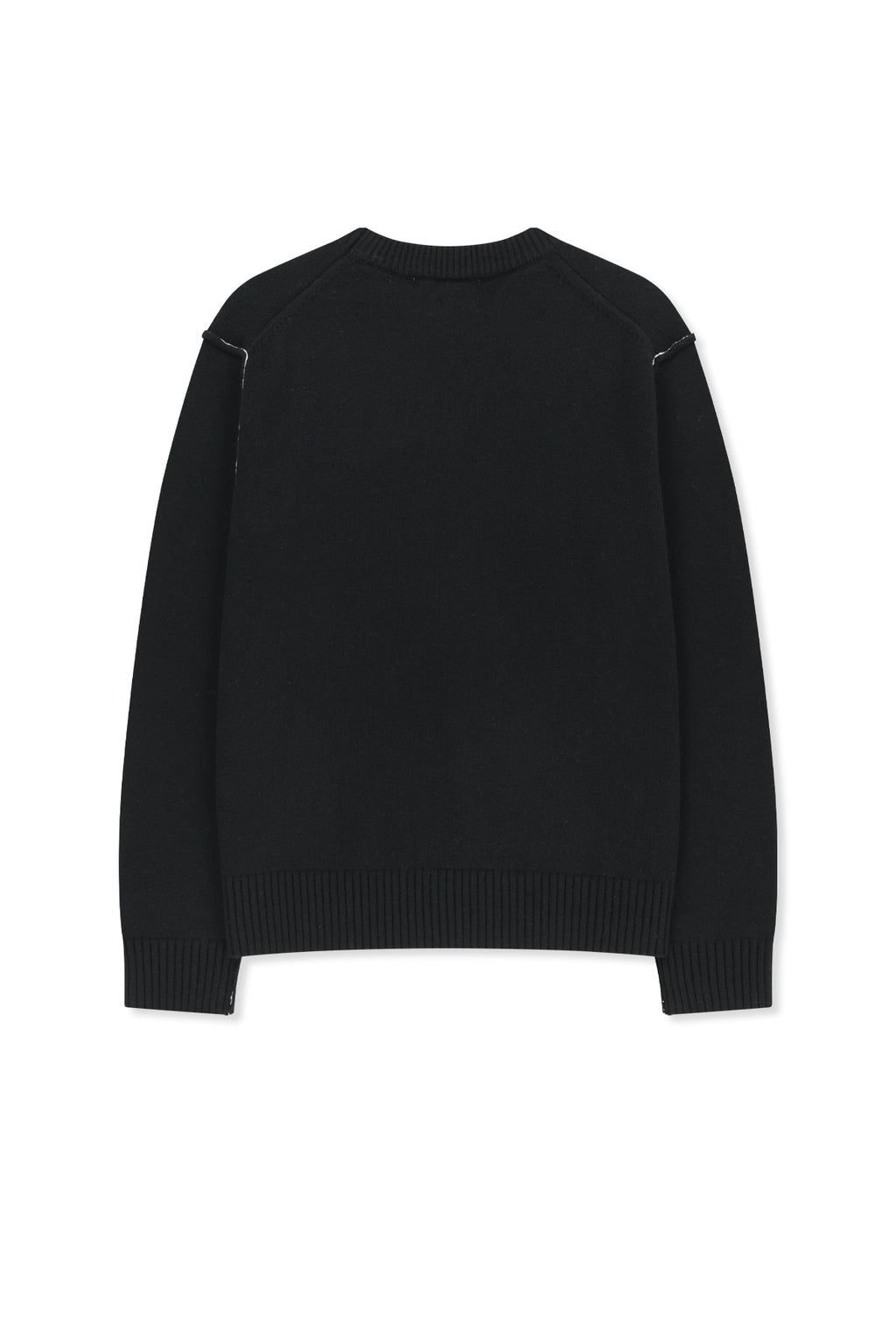 Matin Kim - Grid Logo Cashmere Blended Knit Pullover (Black) product image 3 | TRAB K-Fashion Australia