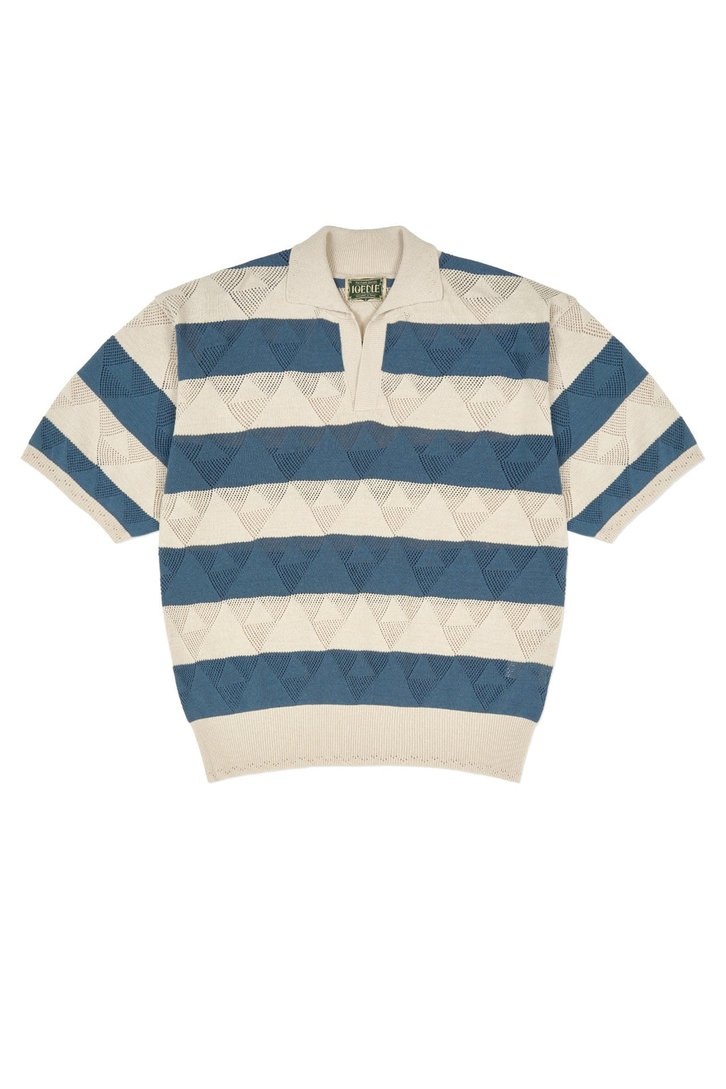 Ioedle - Split Stripe Short Sleeve Knit (Blue) product image 2 | TRAB K-Fashion Australia