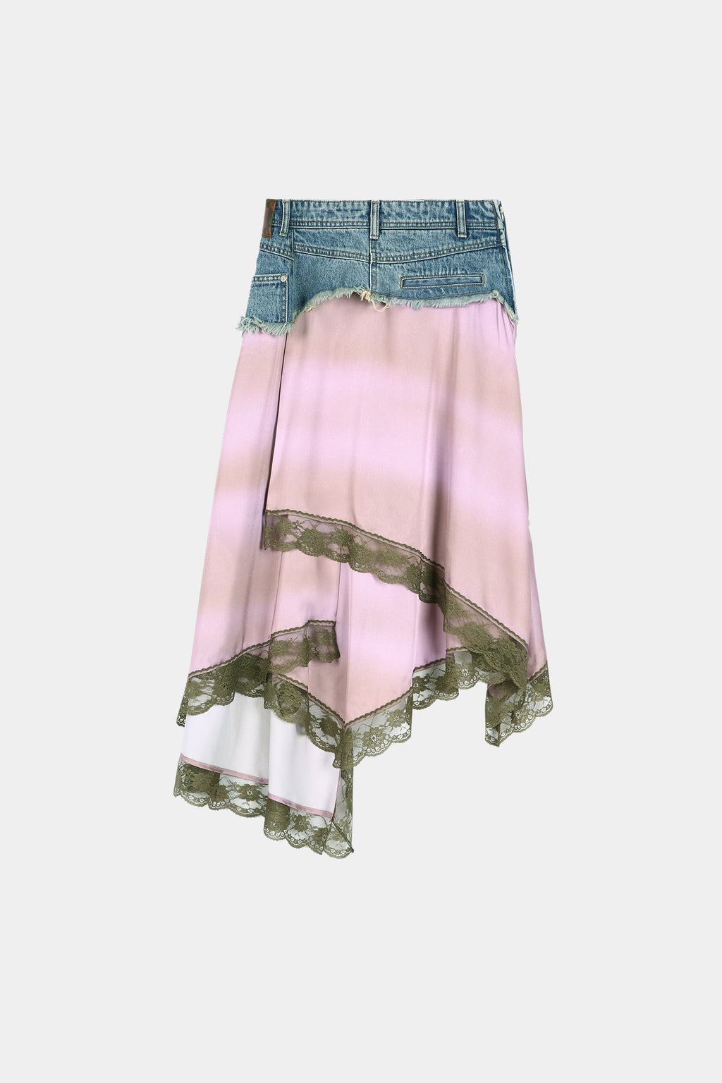 Andersson Bell - Denim Combination Lace Hem Skirt (Denim/Pink) product image 7 | TRAB K-Fashion Australia