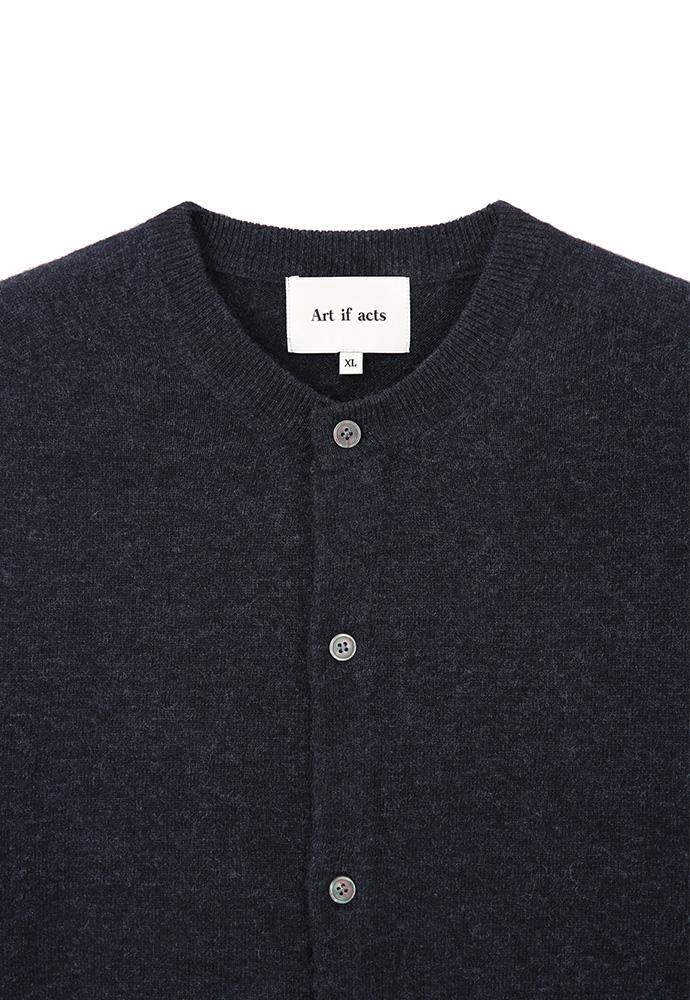Art if acts - Wholegarment Round Neck Cardigan (Dark Navy) product image 9 | TRAB K-Fashion Australia