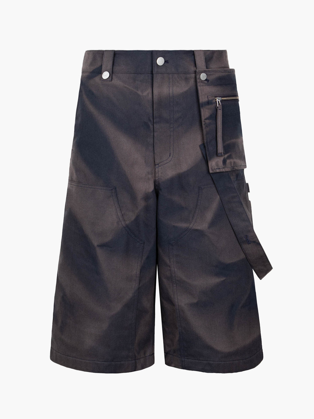 Jiyong Kim - Sun-Bleached Work Half Trousers (Navy) product image 9 | TRAB K-Fashion Australia