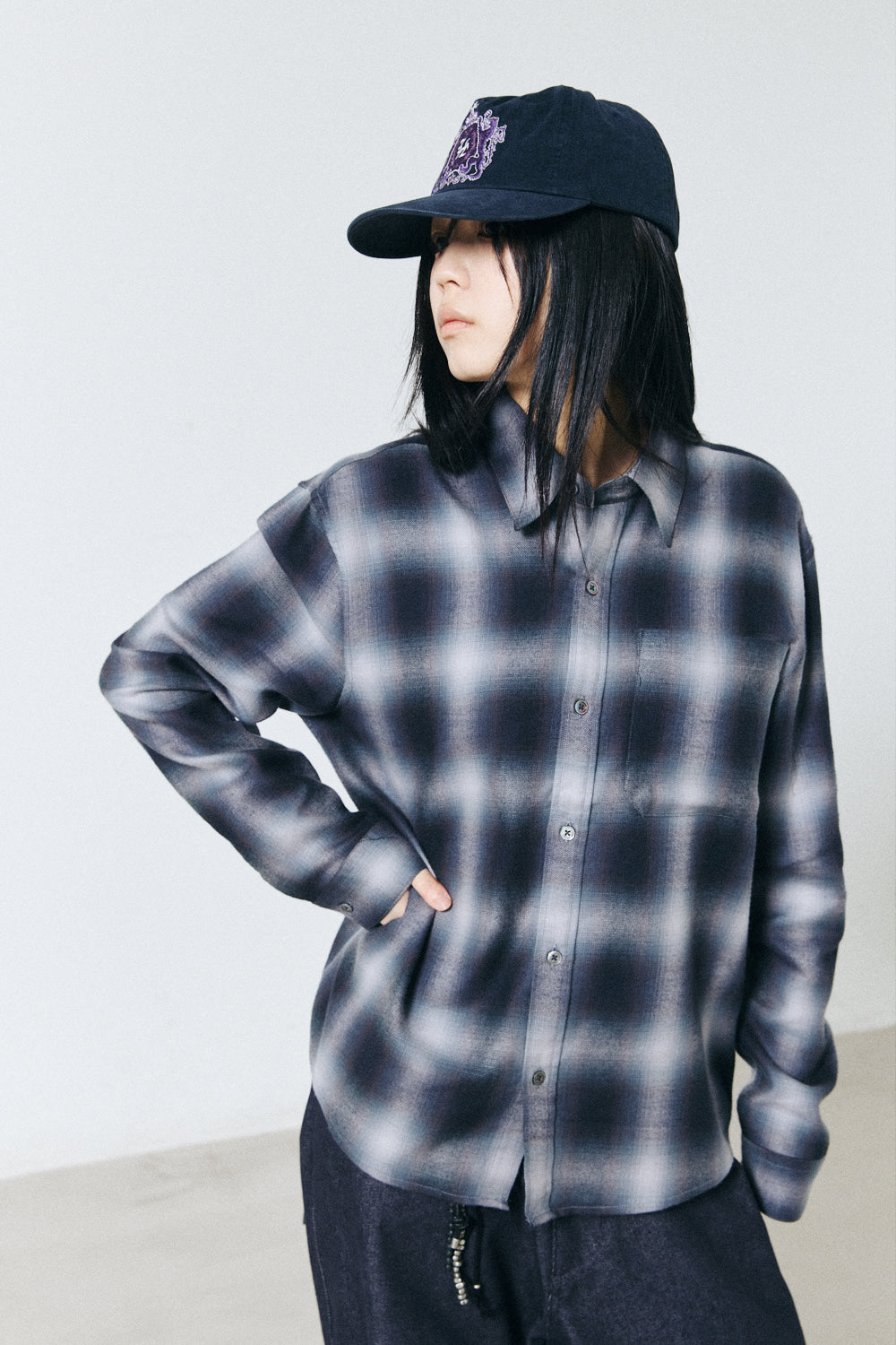 Hatchingroom - Regular Shirt Ombre Check (Blue/Grey) product image 12 | TRAB K-Fashion Australia